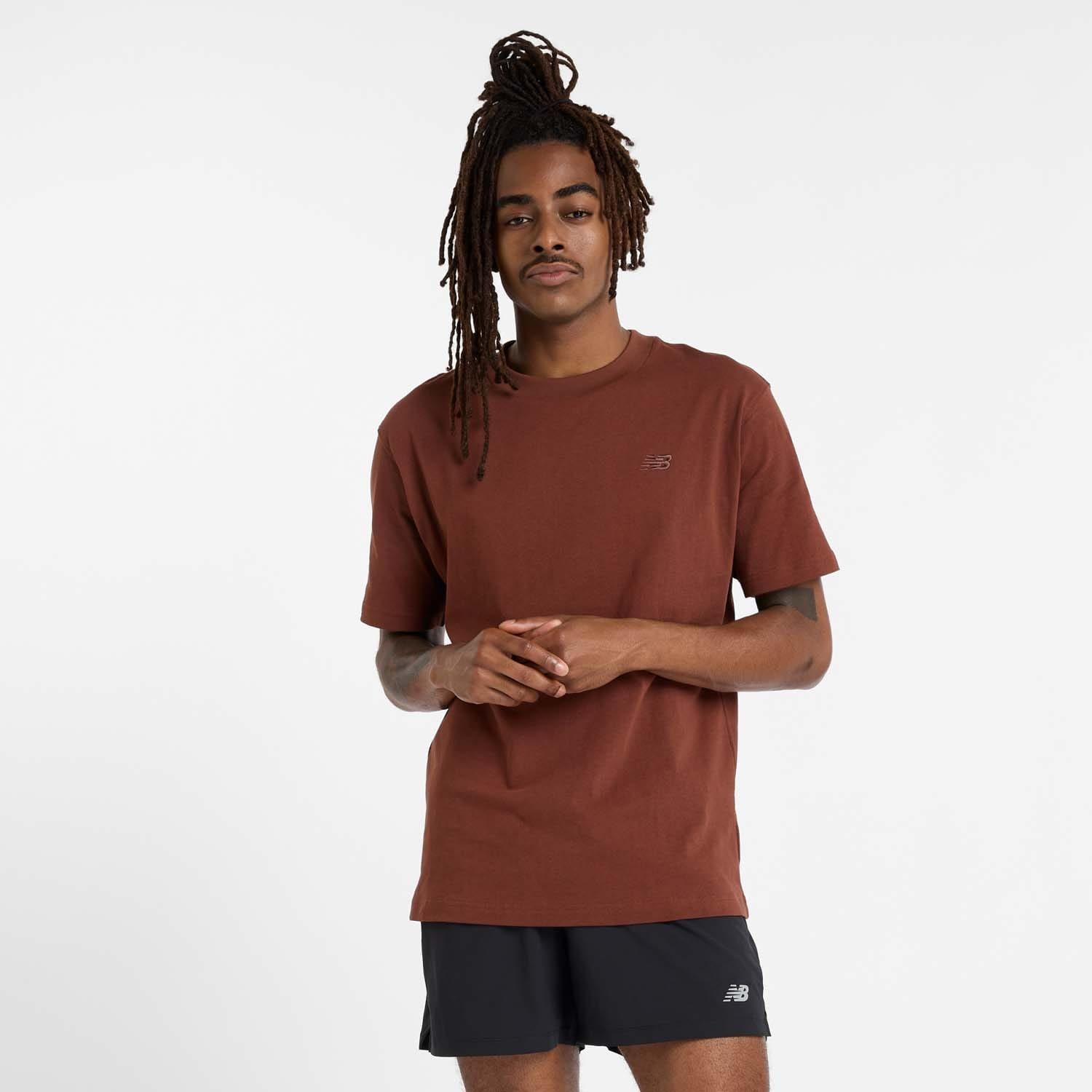 Brown - New Balance - Athletics Cotton T-Shirt - 1