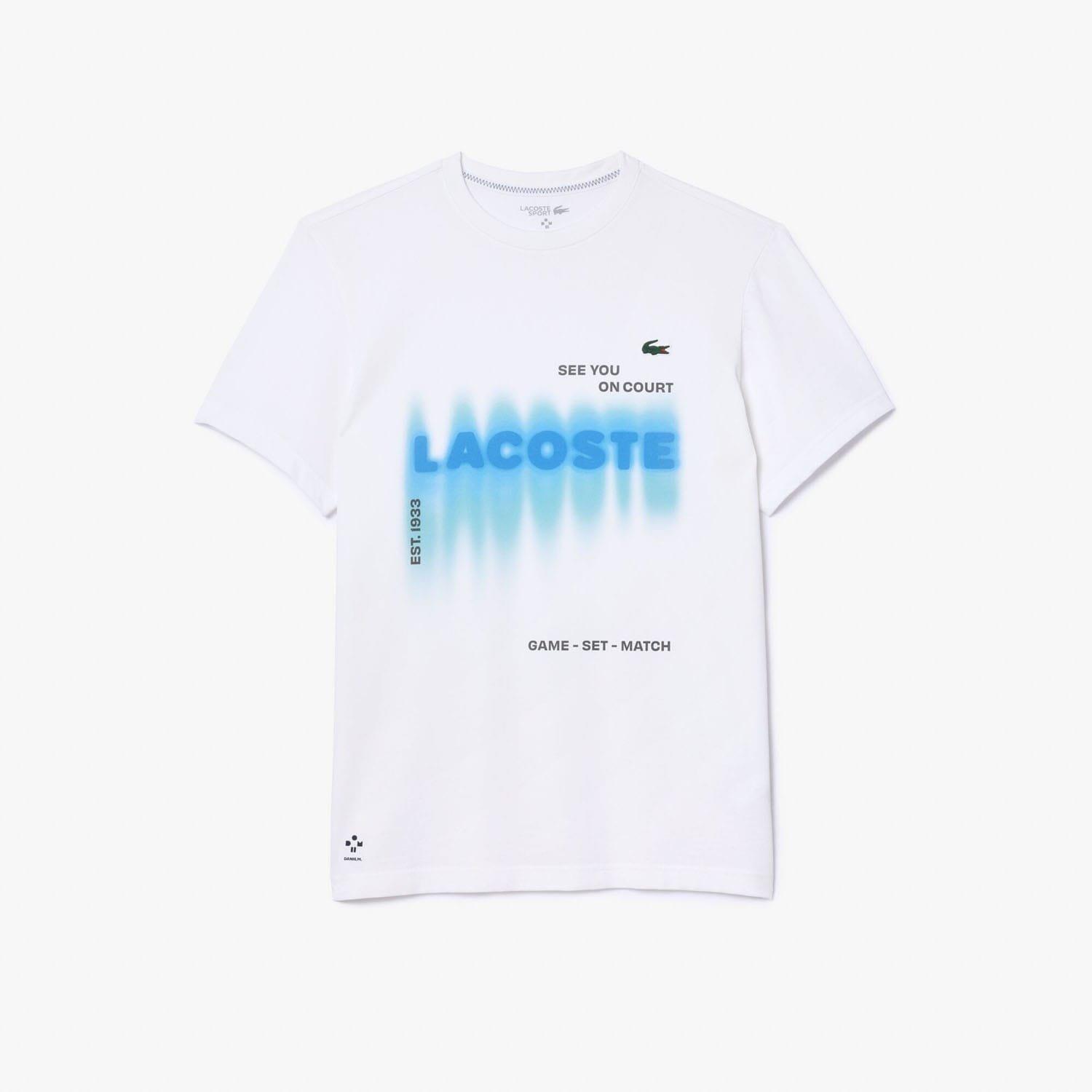 White - Lacoste - Tennis X Daniil Medvedev T-Shirt - 4