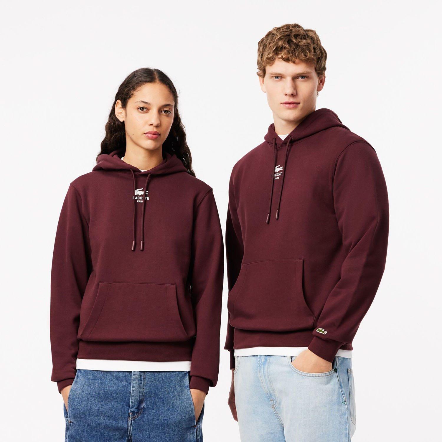 Red Maroon - Lacoste - Print Hoodie - 1