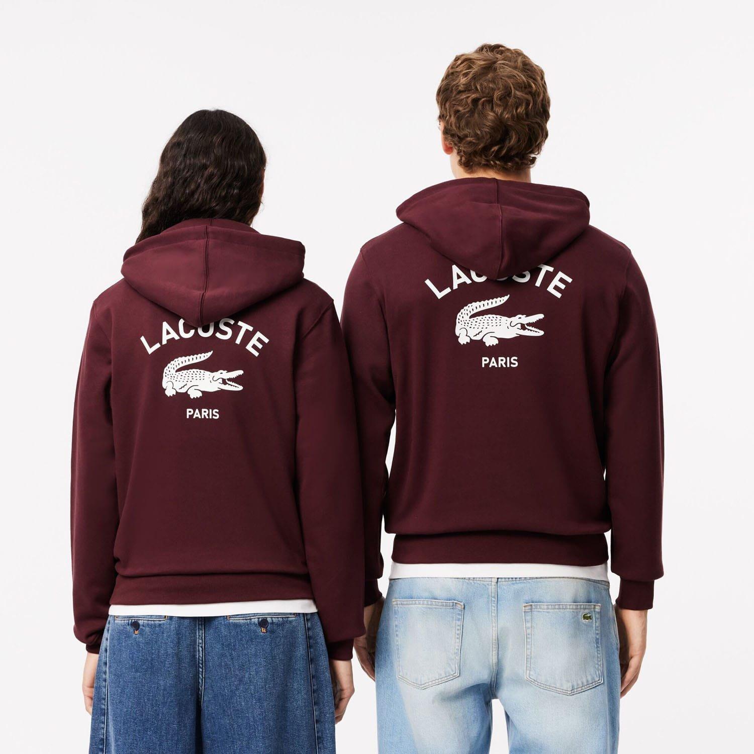 Red Maroon - Lacoste - Print Hoodie - 2