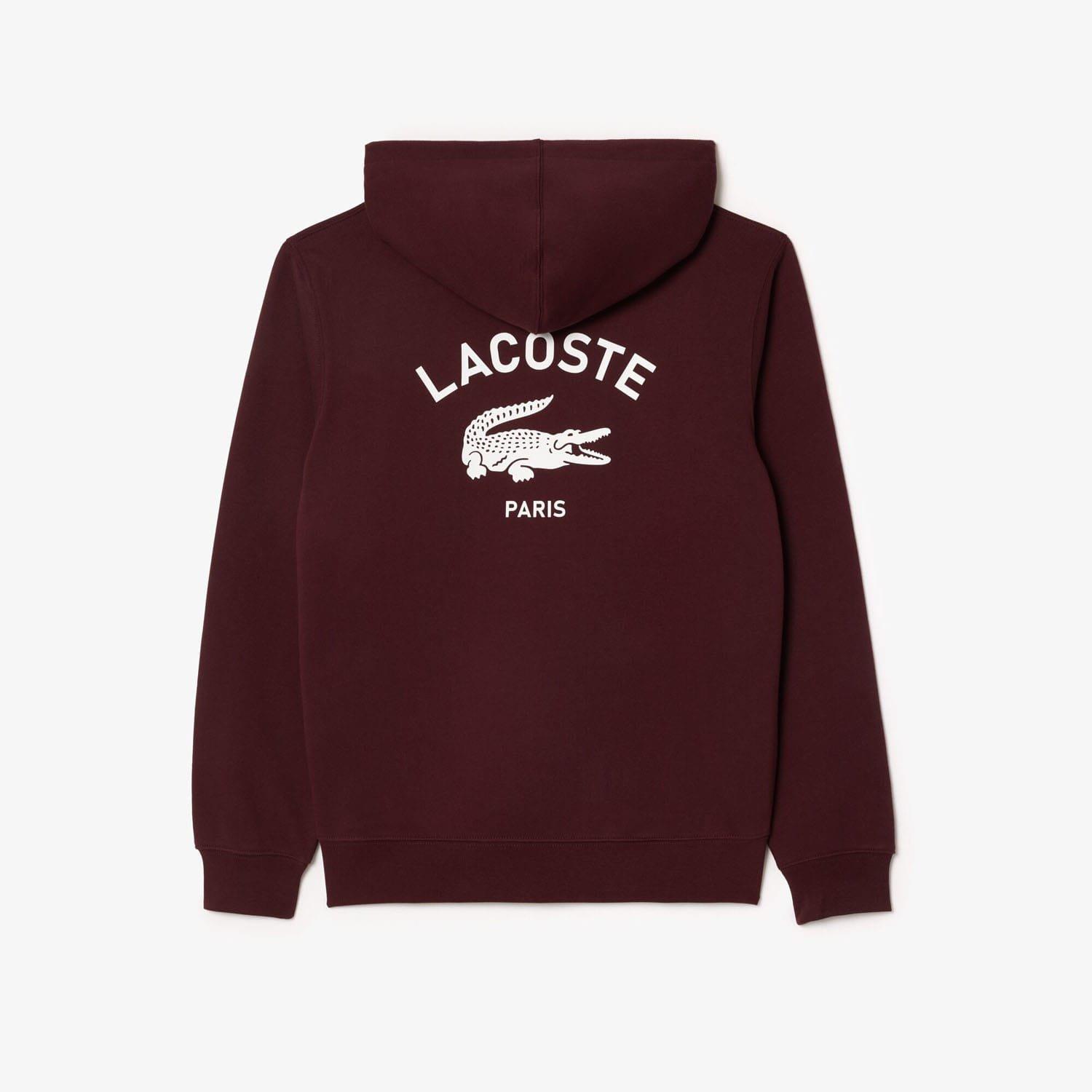 Red Maroon - Lacoste - Print Hoodie - 5