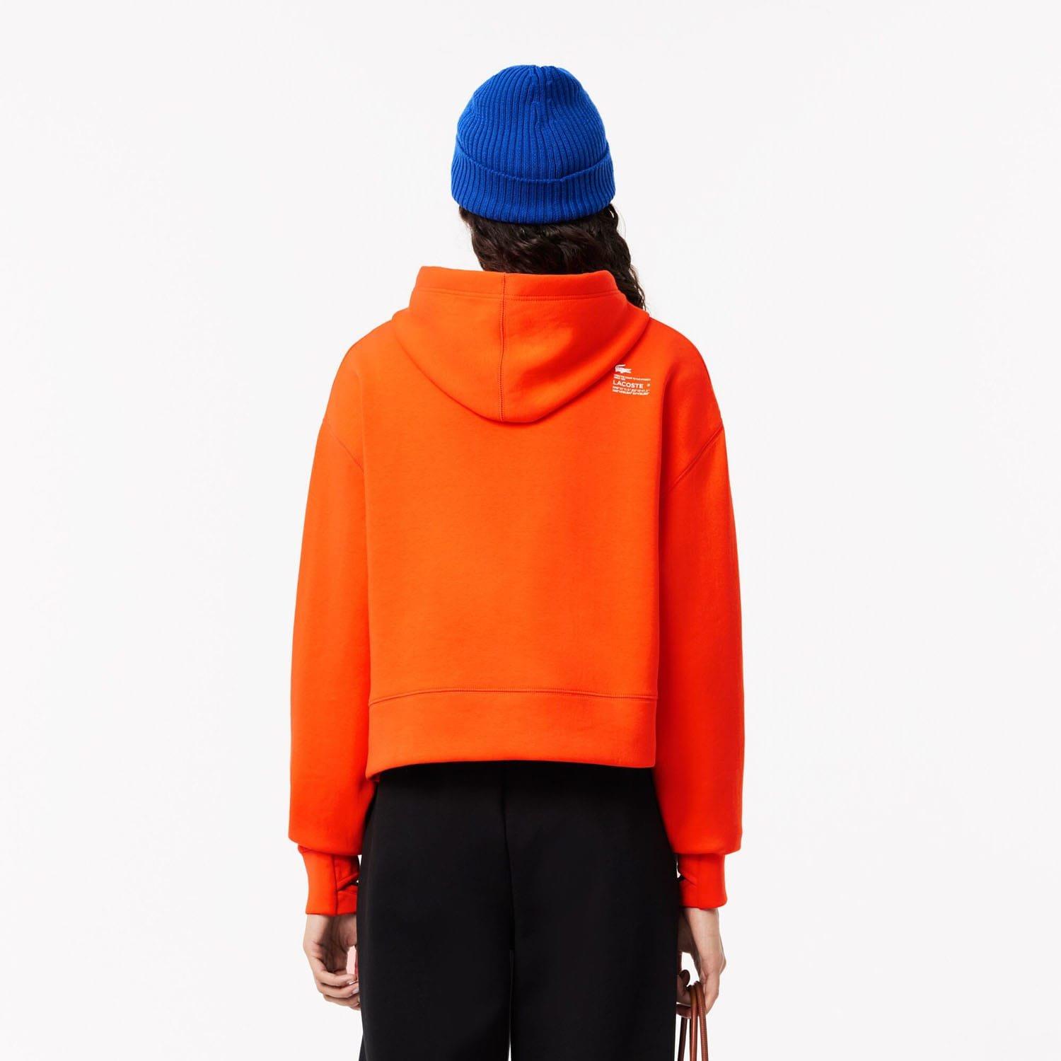 Orange - Lacoste - Short Cut Cotton Hoodie - 2