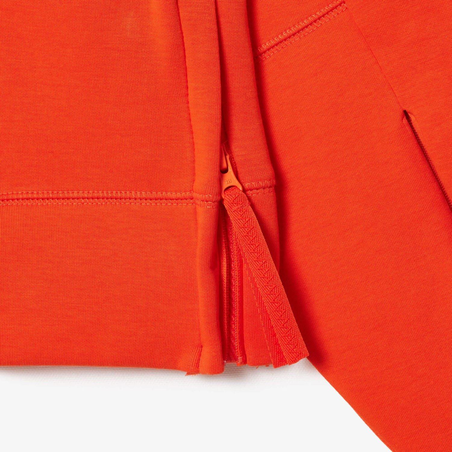 Orange - Lacoste - Short Cut Cotton Hoodie - 5