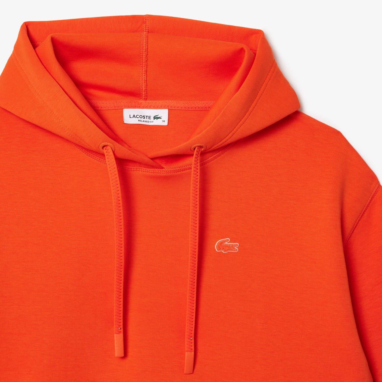 Orange - Lacoste - Short Cut Cotton Hoodie - 6