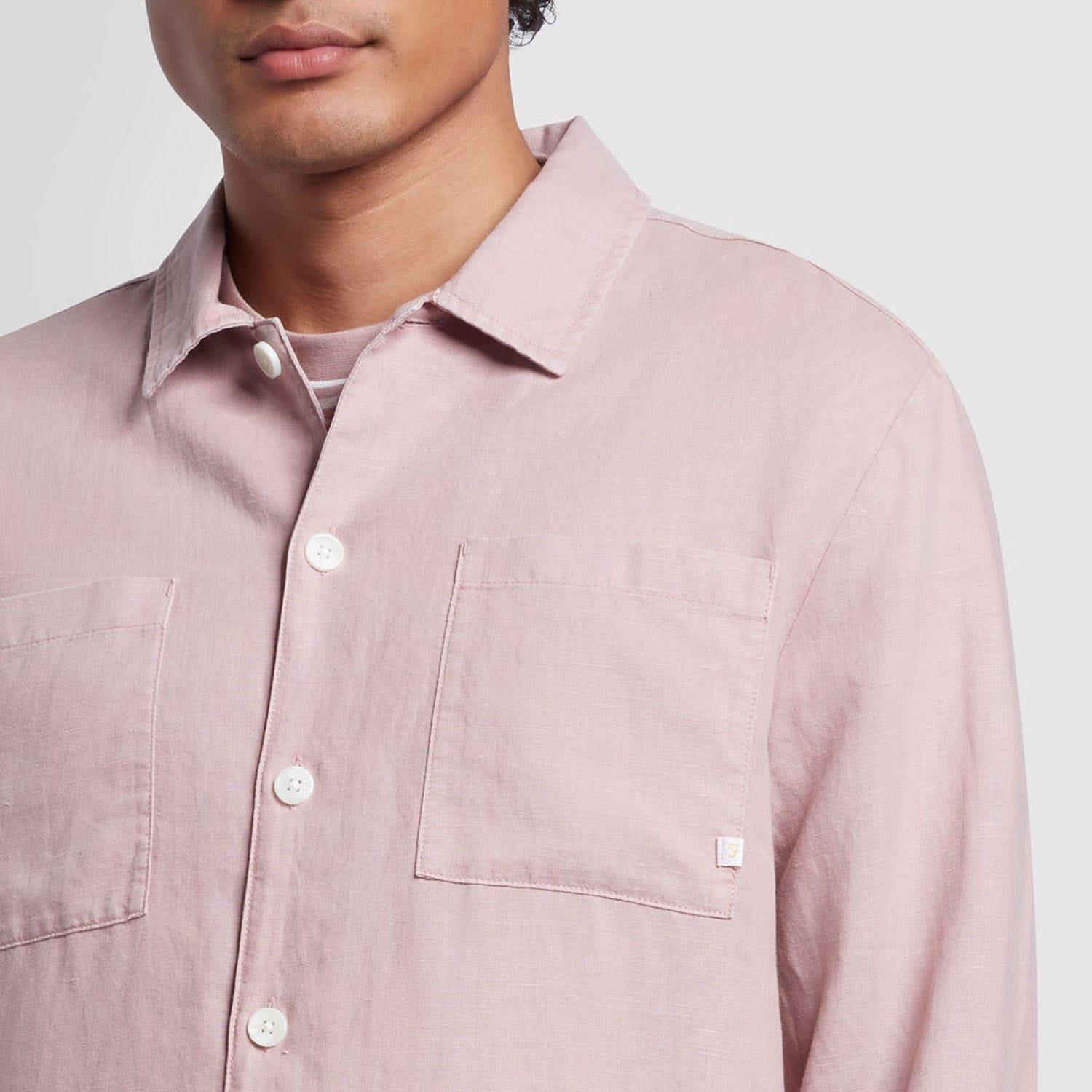 Pink - Farah - Nelson Slub Shirt - 3