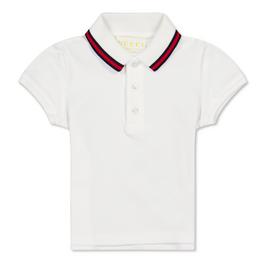 Gucci Infant Boys' Web Short Sleeve Polo Shirt