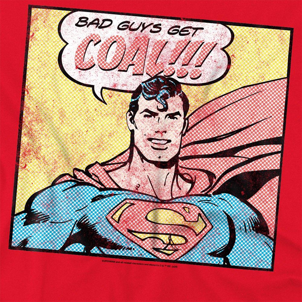 Red - DC Comics - Superman Vintage Bad Guys Get Coal T-Shirt Red - 2