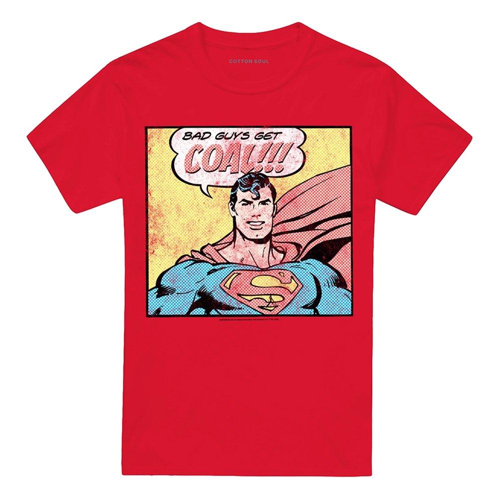 Red - DC Comics - Superman Vintage Bad Guys Get Coal T-Shirt Red - 4