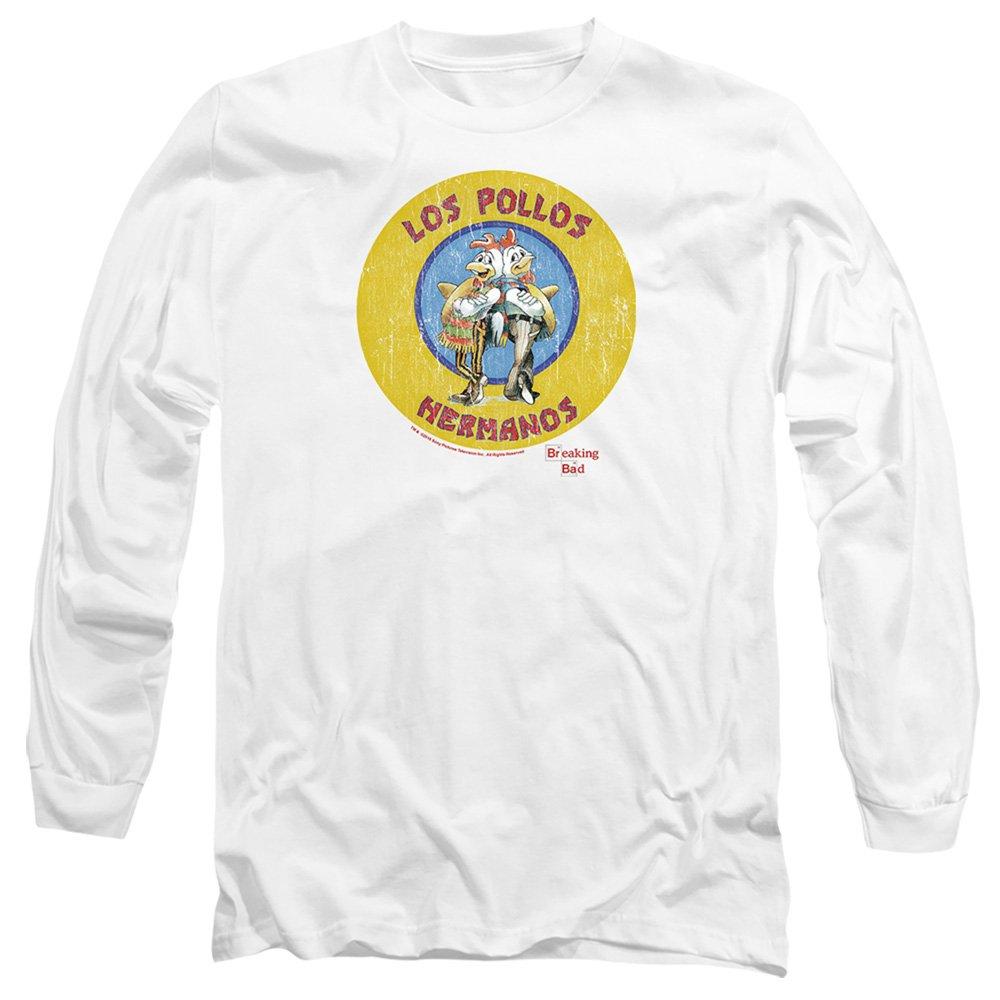 White - Breaking Bad - Breaking Bad Los Pollos Hermanos Long Sleeve T-Shi - 1