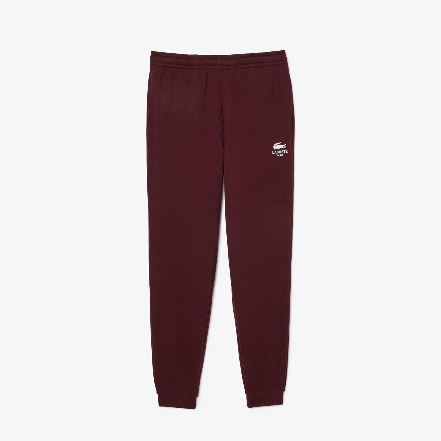 Red Maroon - Lacoste - Tapered Leg Sweatpants - 3