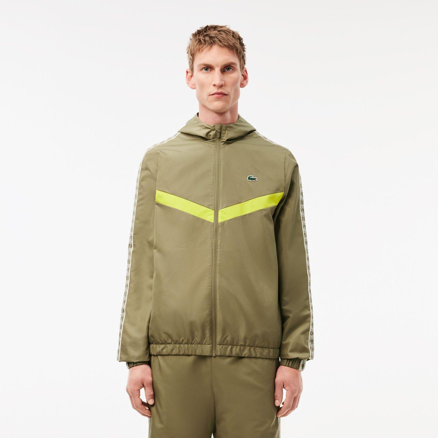 Khaki - Lacoste - Tennis Monogram Track Jacket - 1