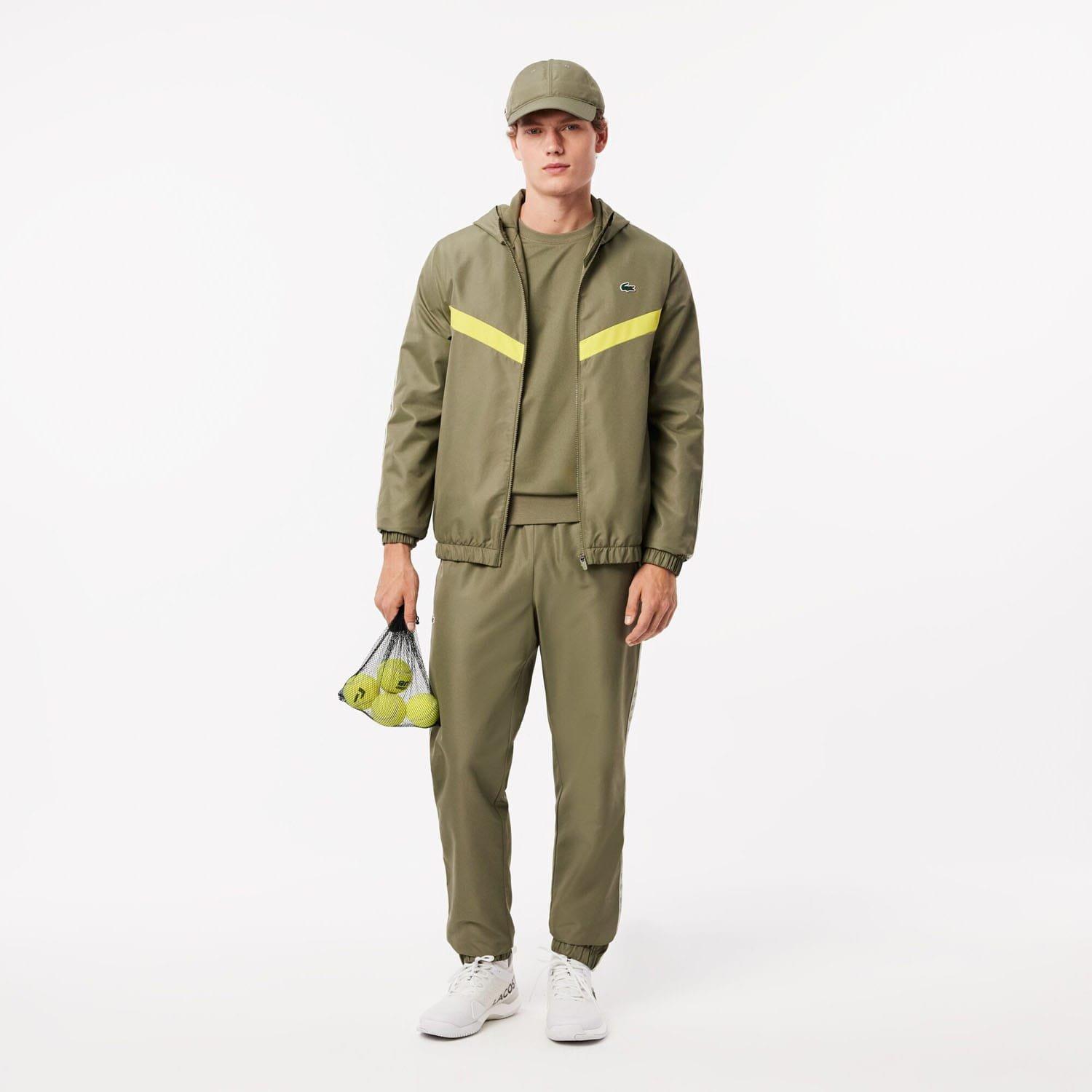 Khaki - Lacoste - Jacquard Interlock Tennis Sweatshirt - 3
