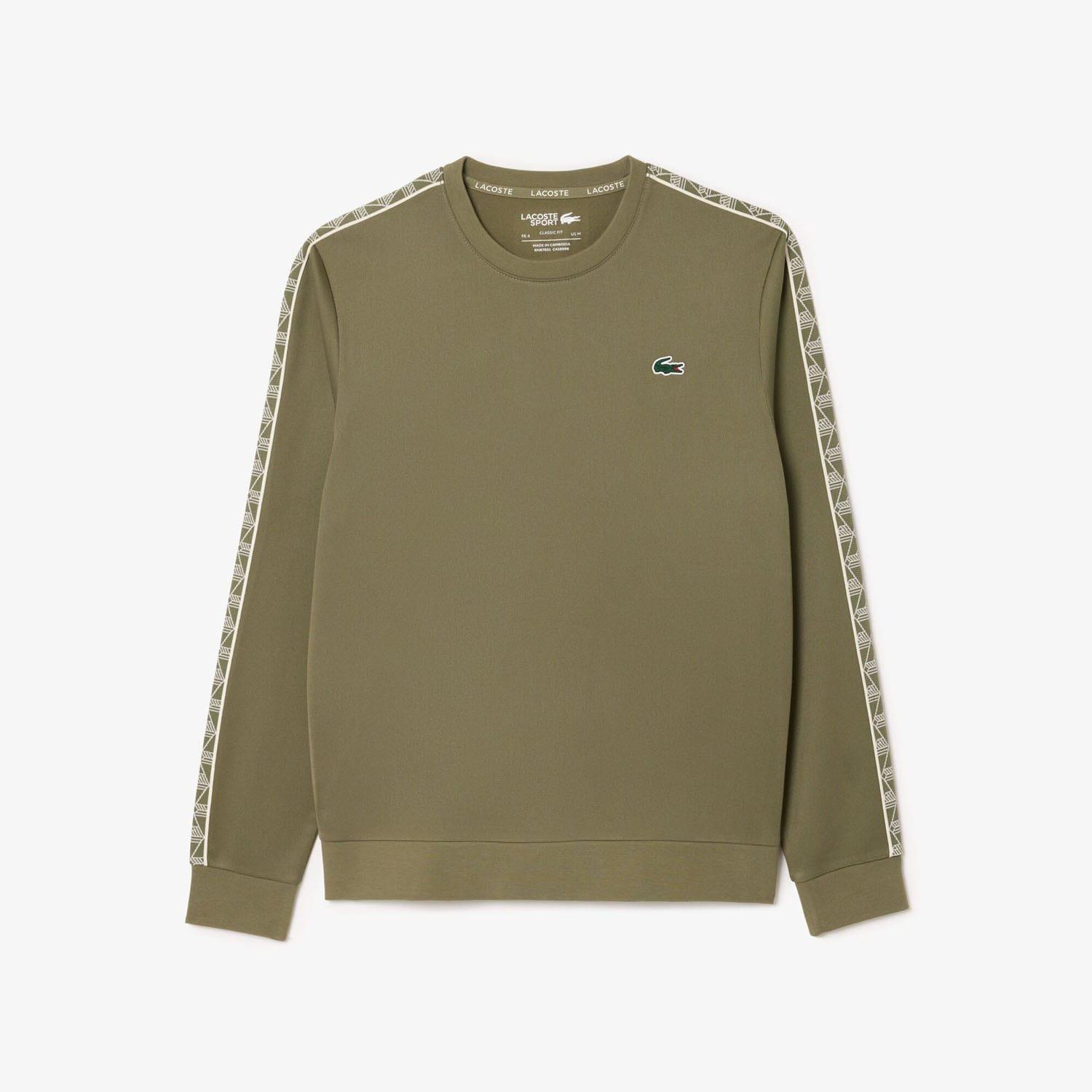 Khaki - Lacoste - Jacquard Interlock Tennis Sweatshirt - 4