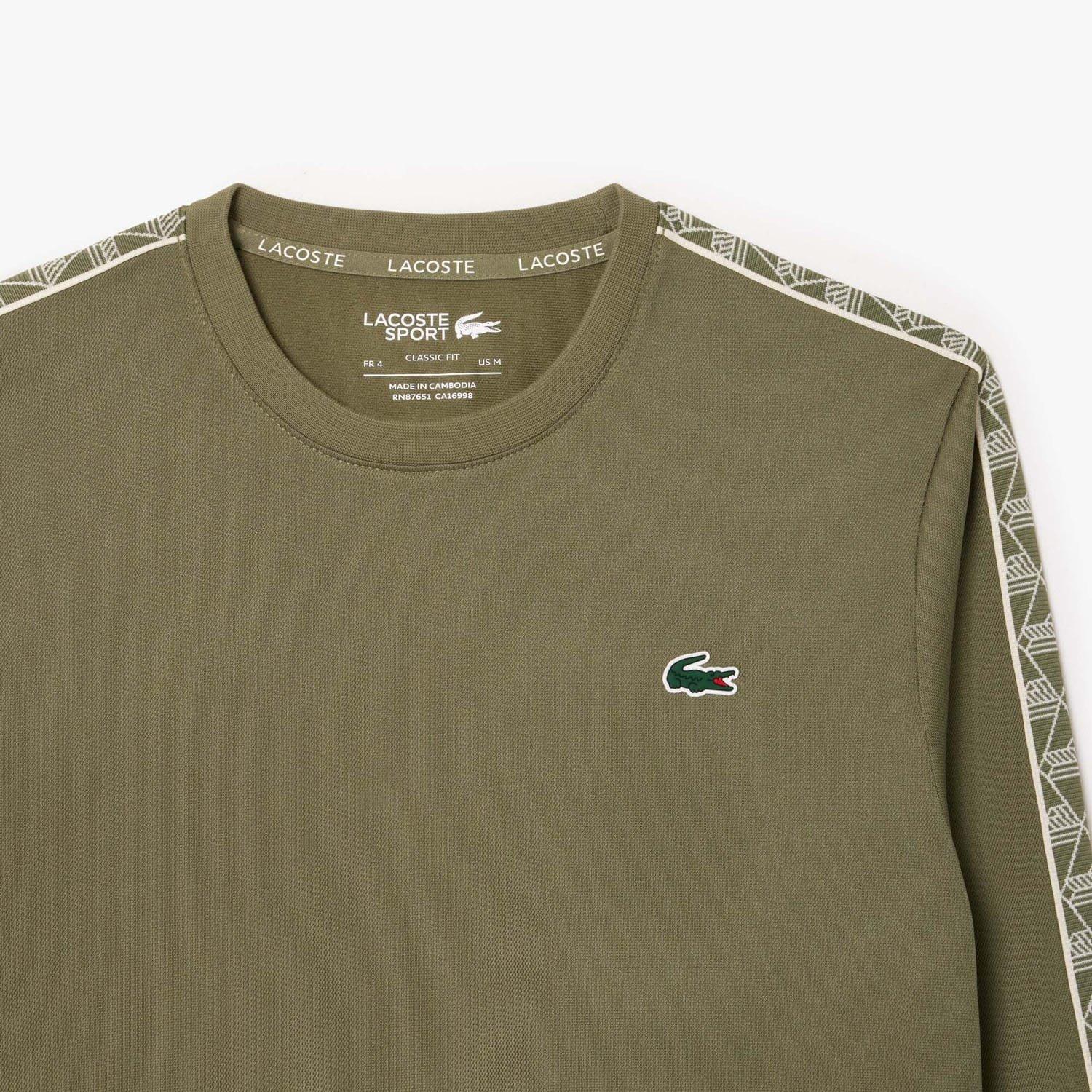 Khaki - Lacoste - Jacquard Interlock Tennis Sweatshirt - 5