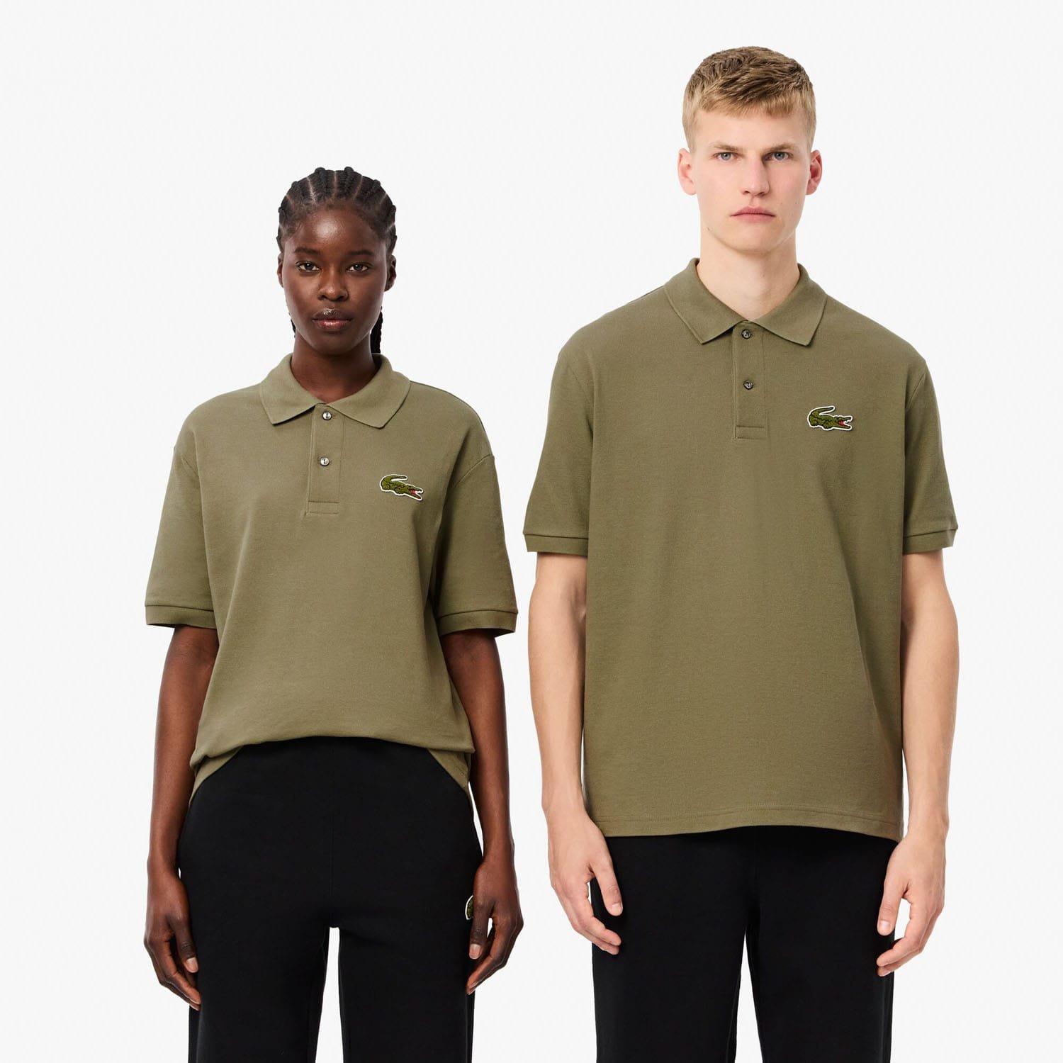 Khaki - Lacoste - Loose Fit L.12.12 Piqu¿ Badge Polo Shirt - 1