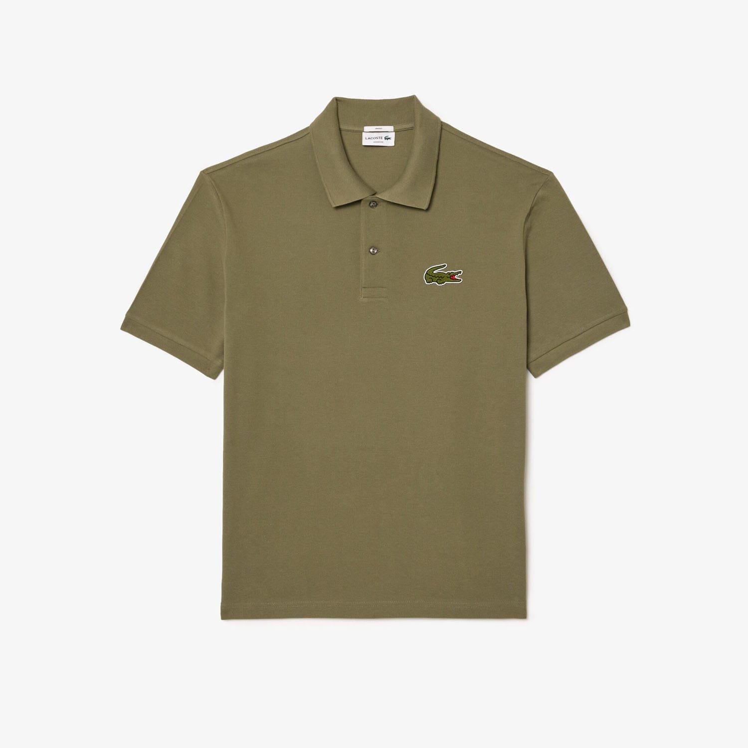 Khaki - Lacoste - Loose Fit L.12.12 Piqu¿ Badge Polo Shirt - 4