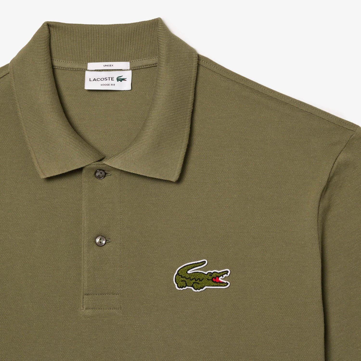 Khaki - Lacoste - Loose Fit L.12.12 Piqu¿ Badge Polo Shirt - 5