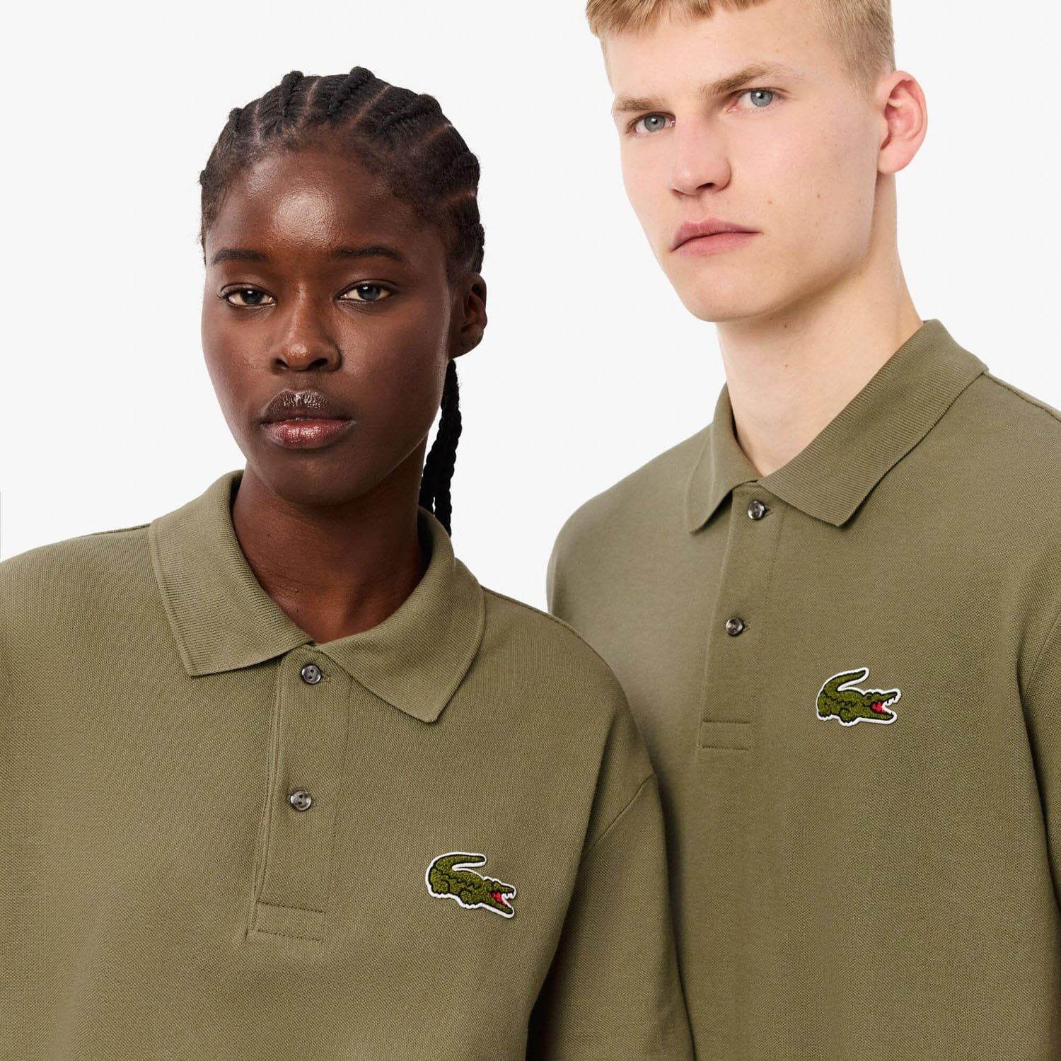 Khaki - Lacoste - Loose Fit L.12.12 Piqu¿ Badge Polo Shirt - 6