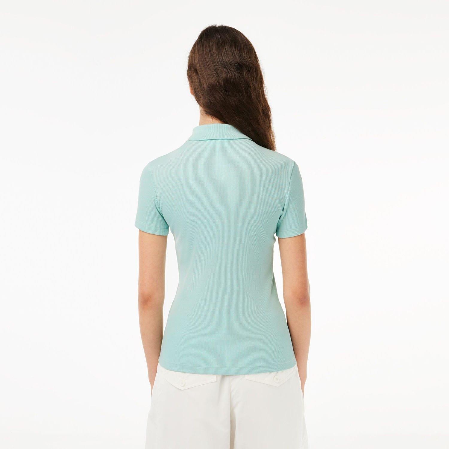 Mint - Lacoste - Slim Fit L.12.D Ribbed Polo Shirt - 2