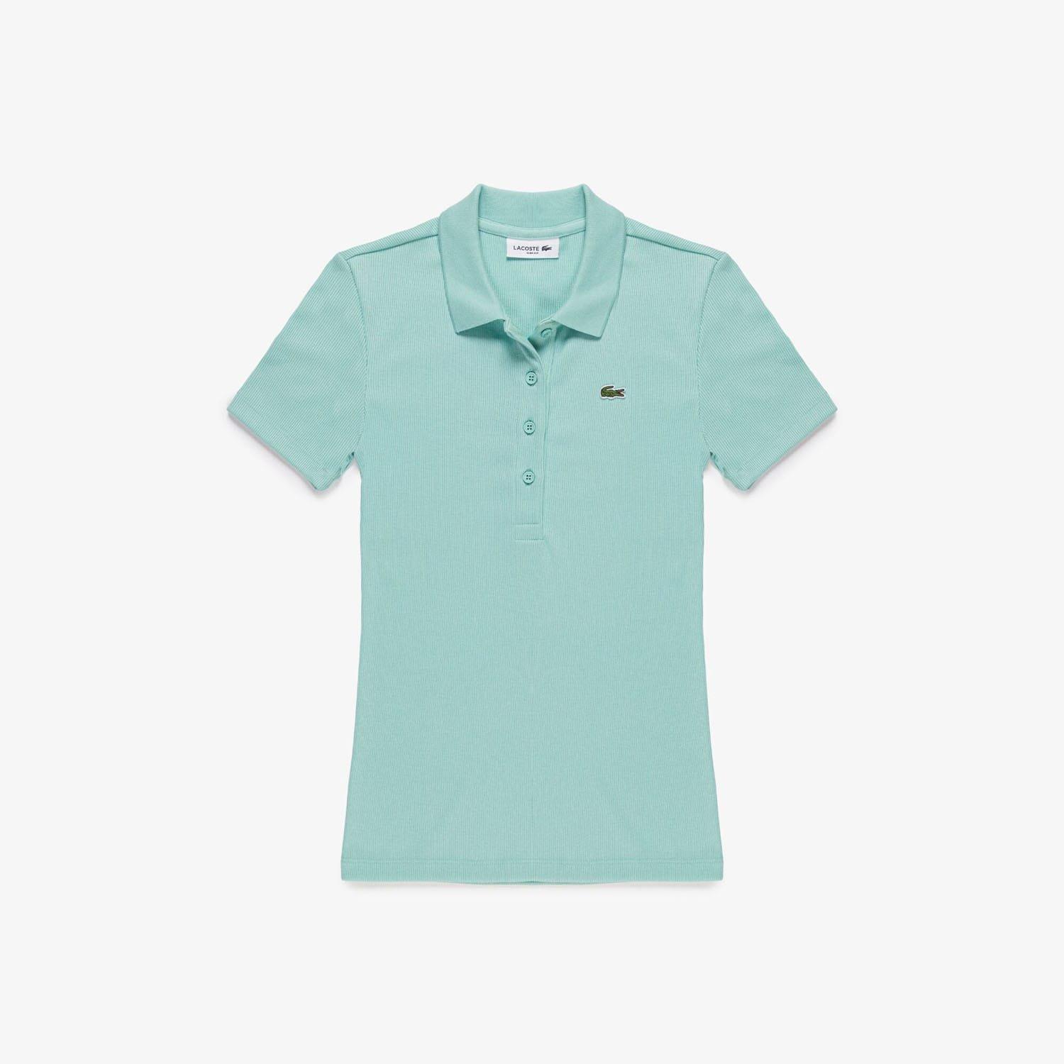 Mint - Lacoste - Slim Fit L.12.D Ribbed Polo Shirt - 4