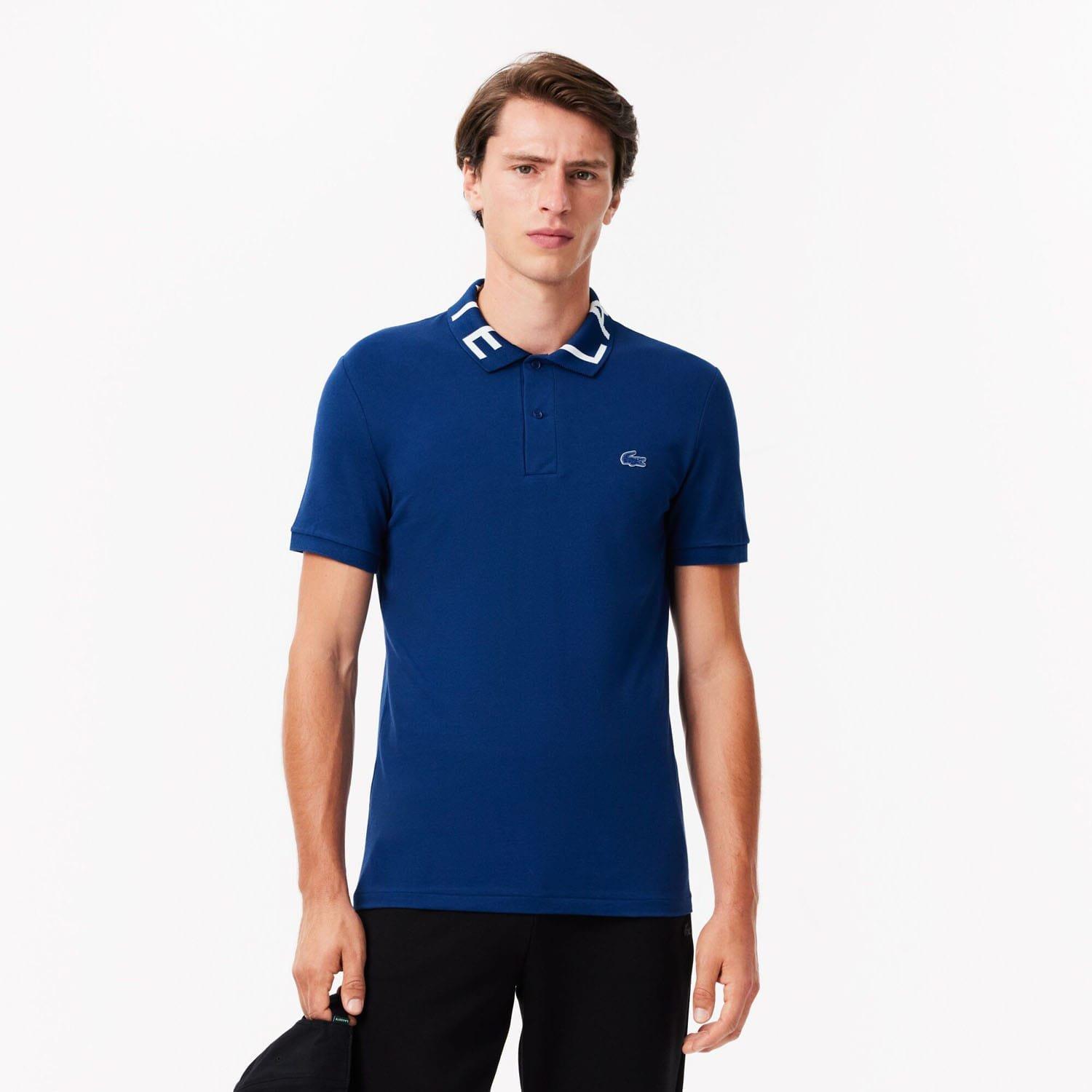 Blue - Lacoste - Slim Fit Movement Piqu¿ Polo Shirt - 1