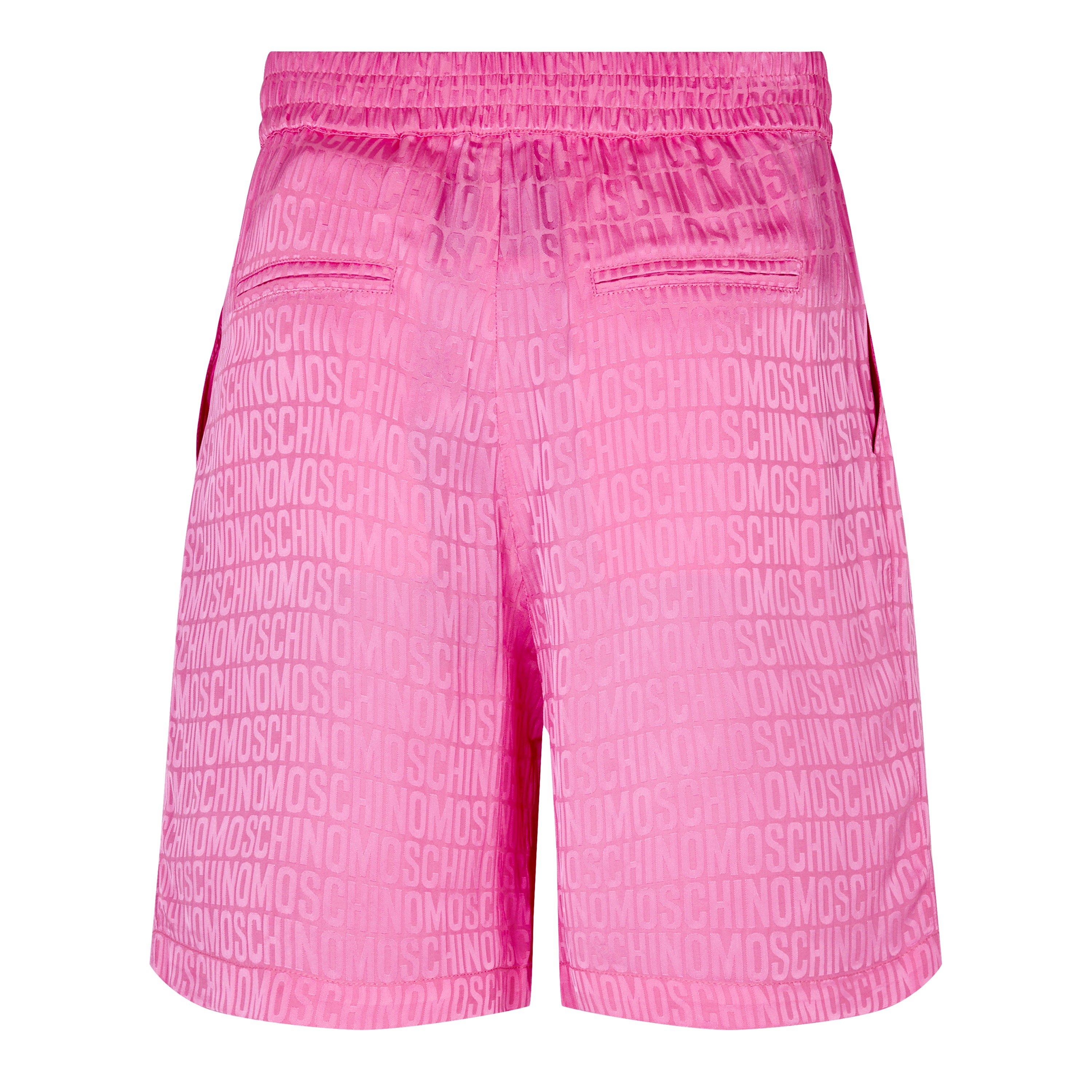 Fuchsia - Moschino - Monogram Bermuda Shorts - 5