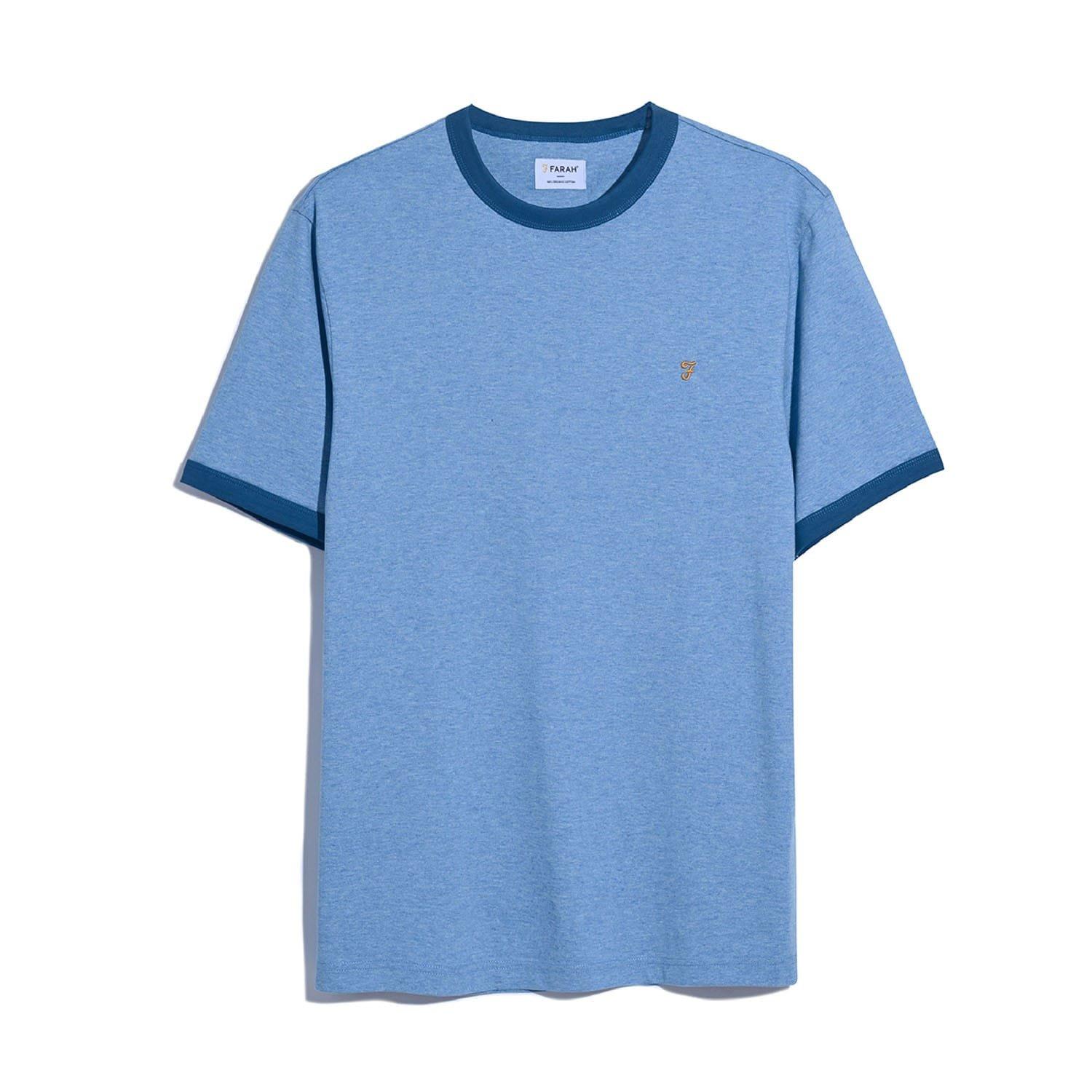 Blue - Farah - Groves Ringer T-Shirt - 1