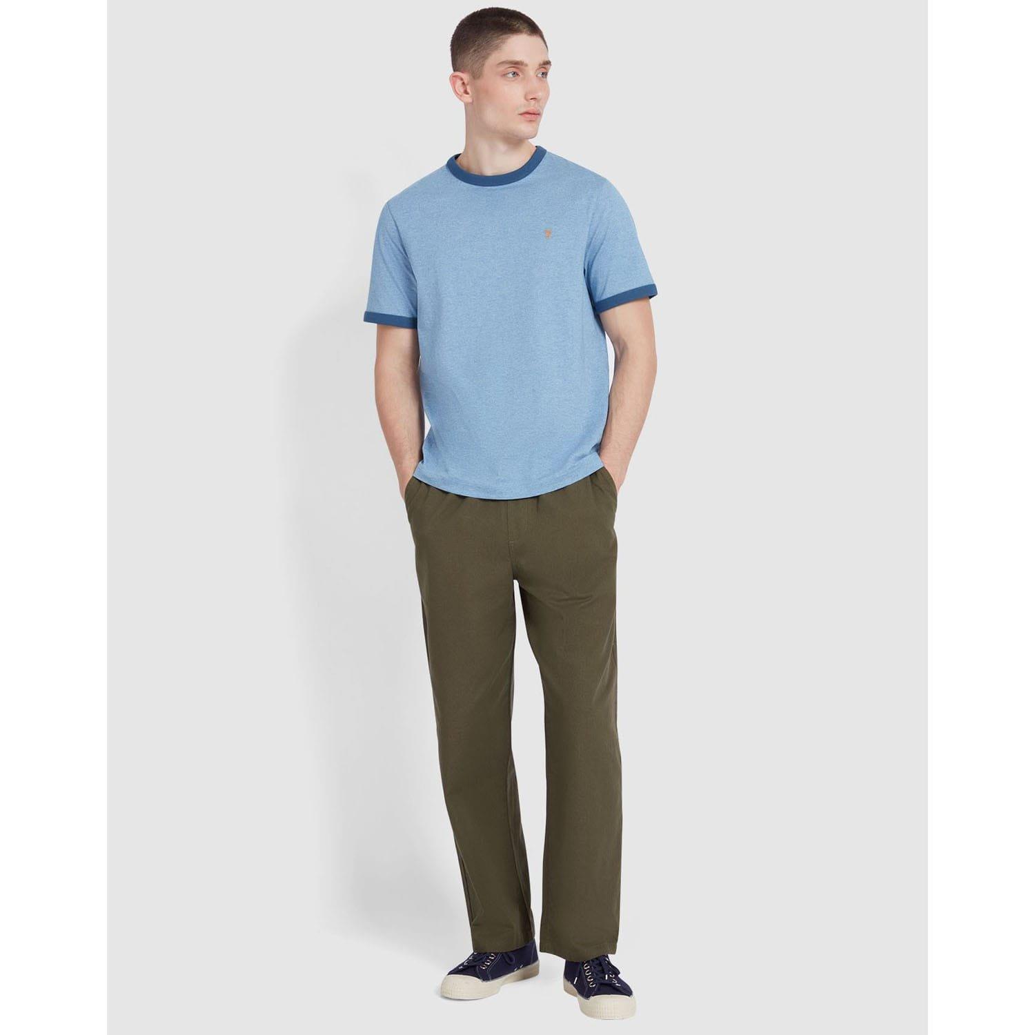 Blue - Farah - Groves Ringer T-Shirt - 3