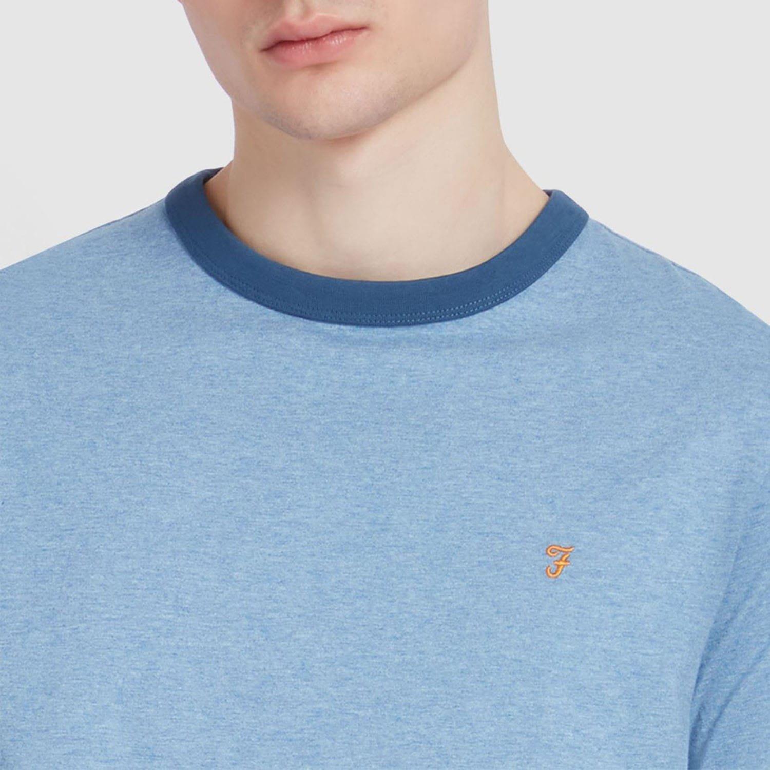 Blue - Farah - Groves Ringer T-Shirt - 4