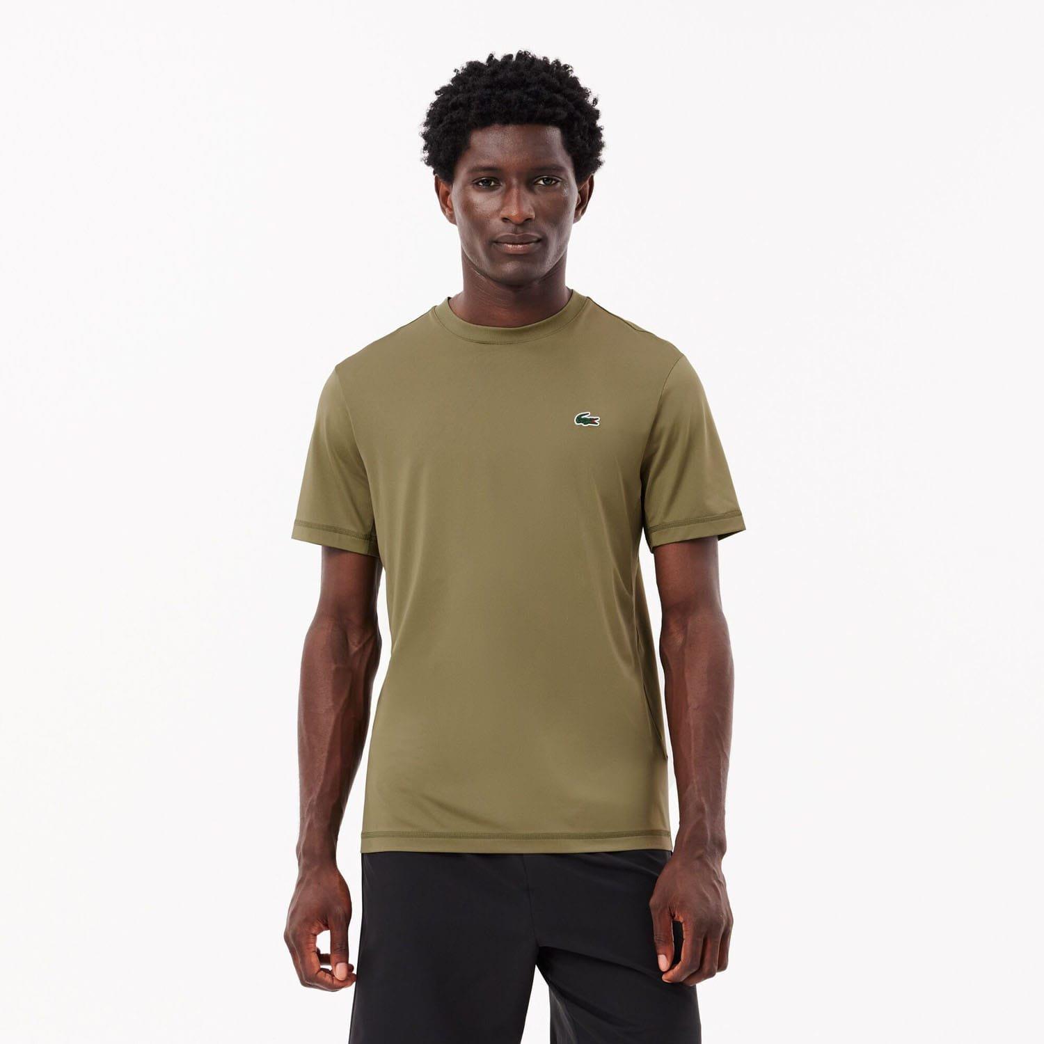 Khaki - Lacoste - Slim Fit Stretch Jersey Sport T-Shirt - 1