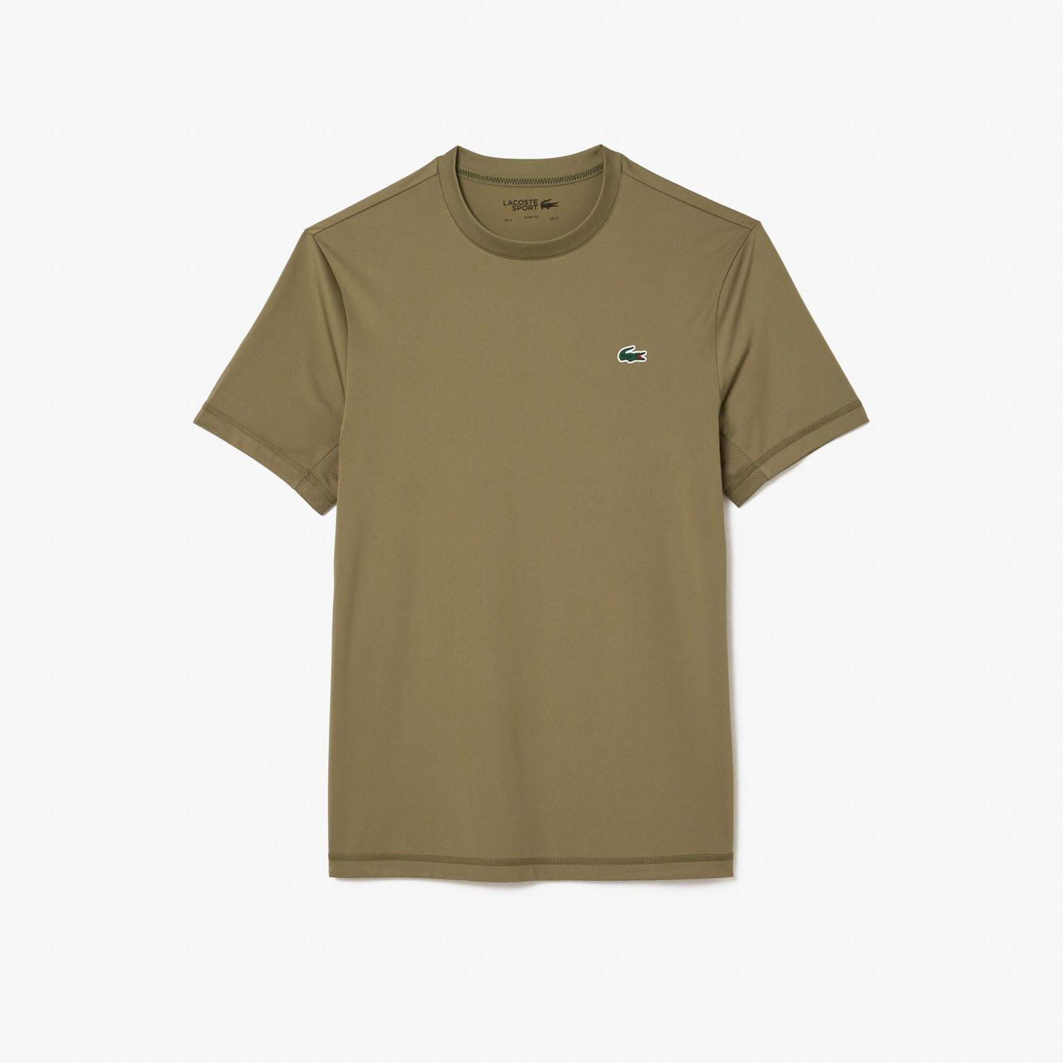 Khaki - Lacoste - Slim Fit Stretch Jersey Sport T-Shirt - 4
