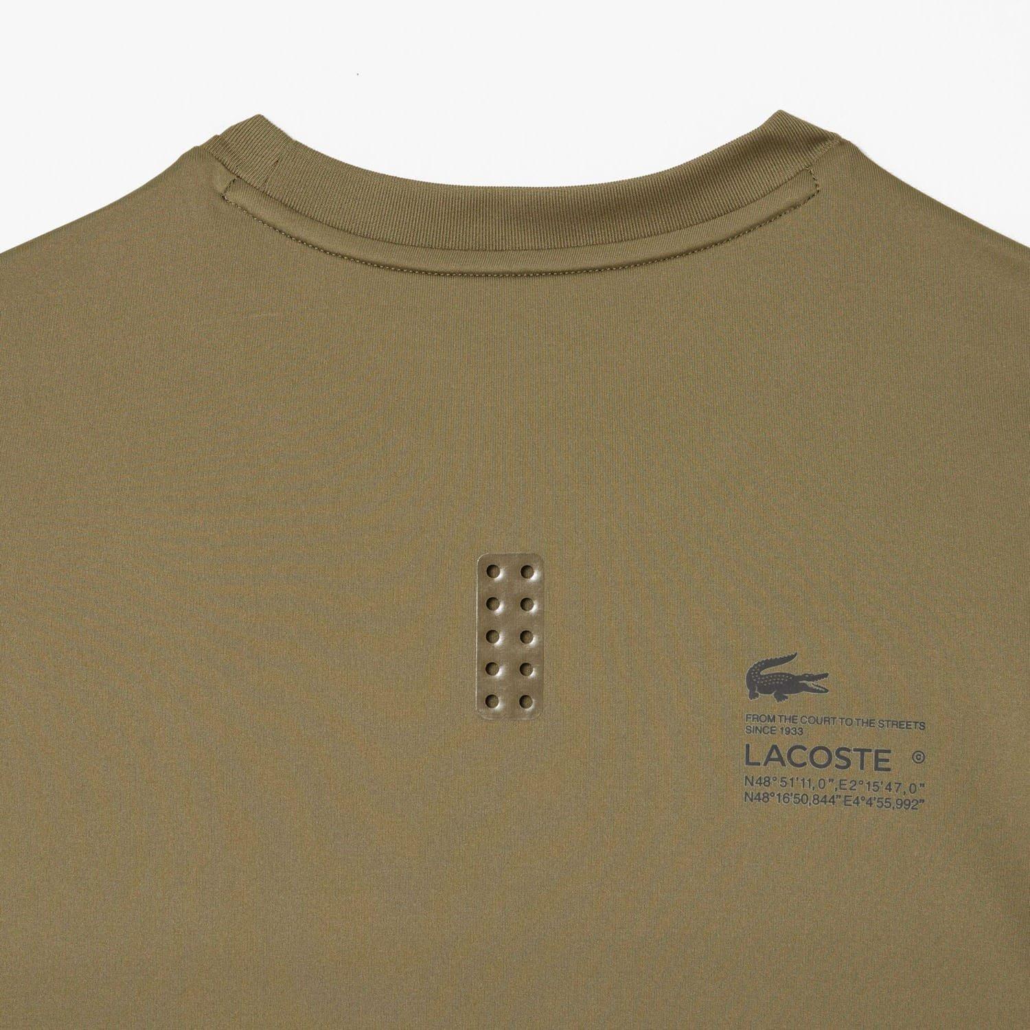 Khaki - Lacoste - Slim Fit Stretch Jersey Sport T-Shirt - 6
