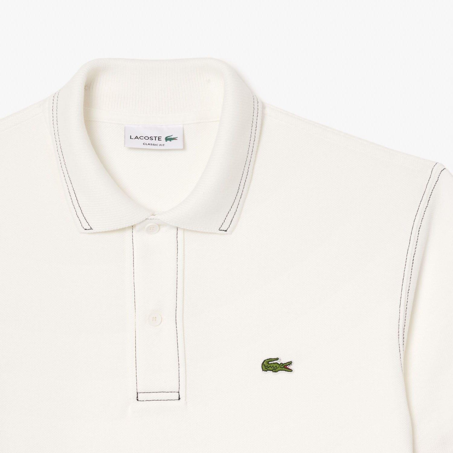 White - Lacoste - Classic Fit L.12.12 Heavy Piqu¿ Polo Shirt - 5