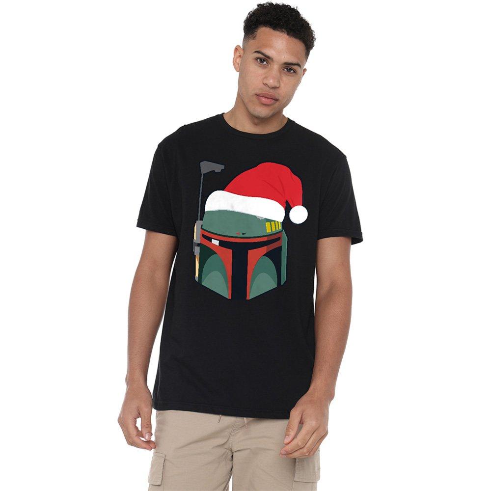 Black - Star Wars - Star Wars Boba Fett Christmas Santa Hat T-Shirt B - 1