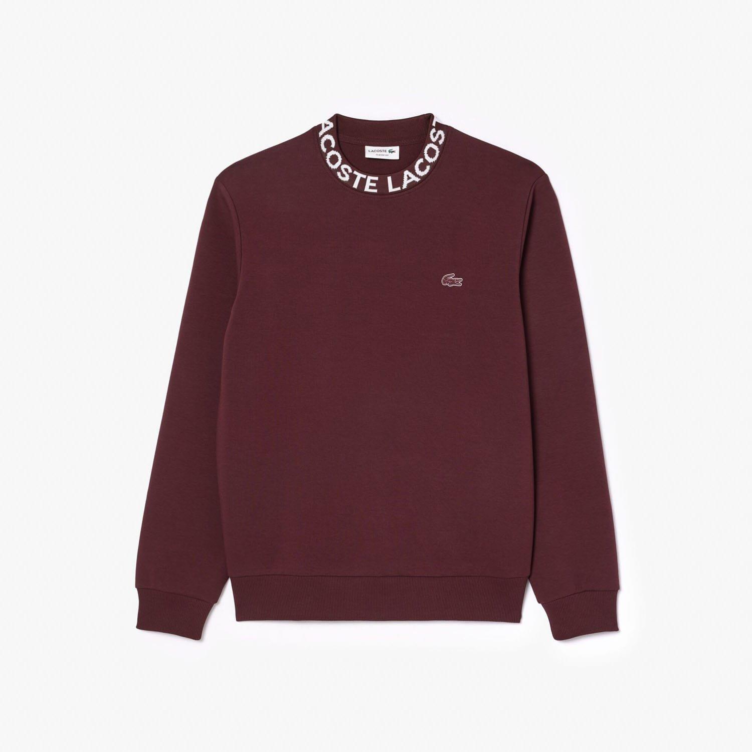 Red Maroon - Lacoste - Logo Crewneck Sweatshirt - 4