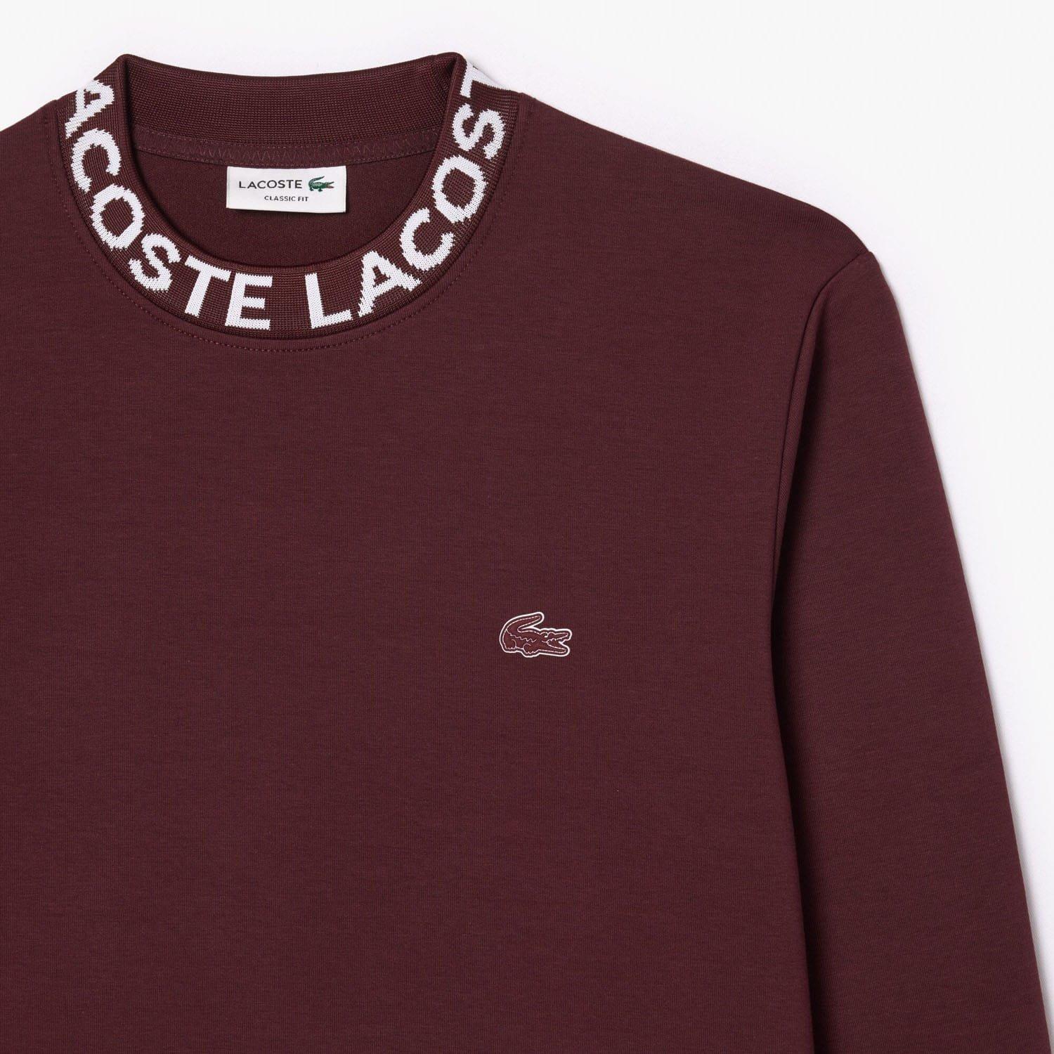 Red Maroon - Lacoste - Logo Crewneck Sweatshirt - 5