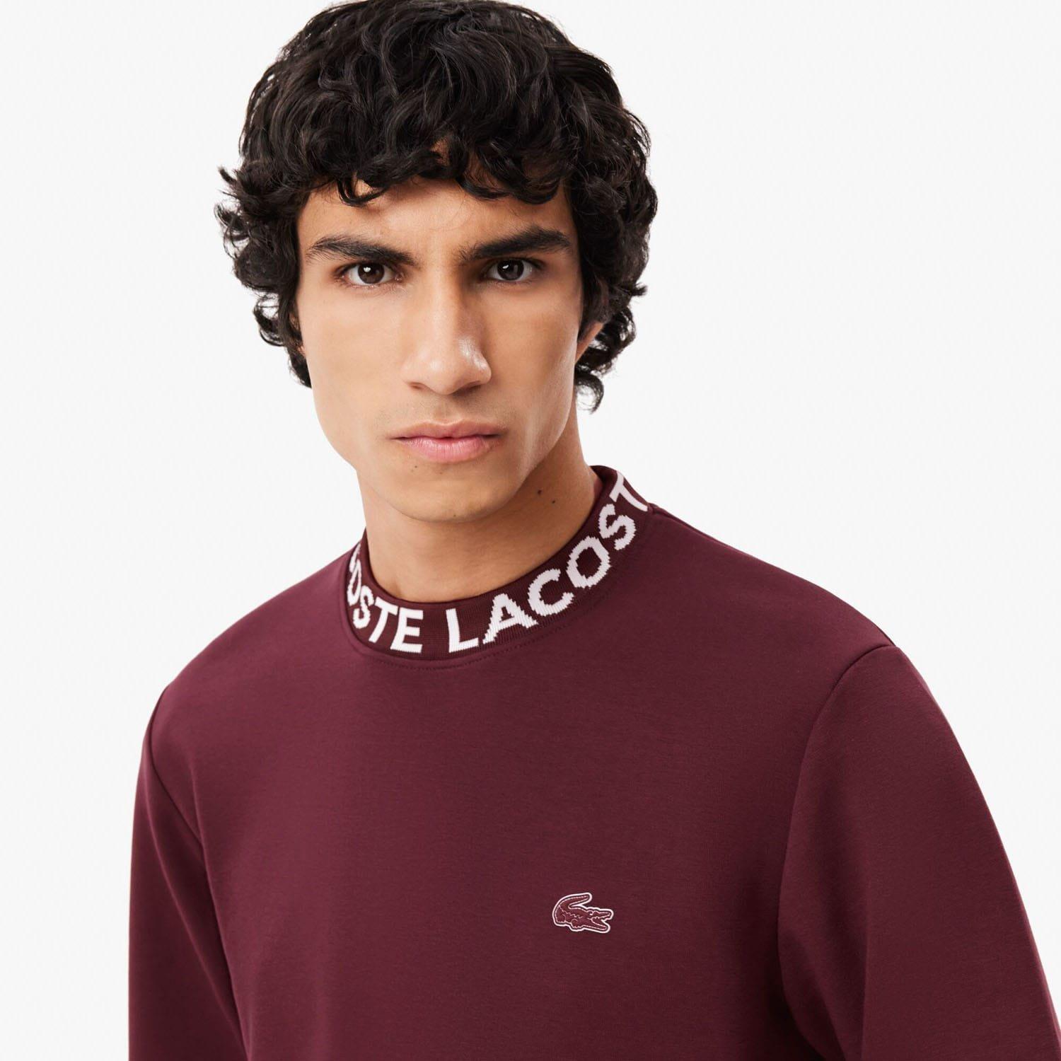 Red Maroon - Lacoste - Logo Crewneck Sweatshirt - 6