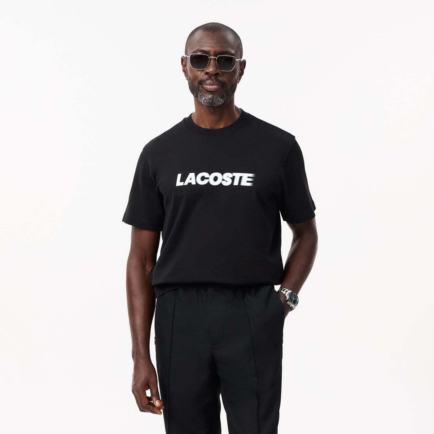 Black - Lacoste - Heavy Cotton Logo T-Shirt - 1
