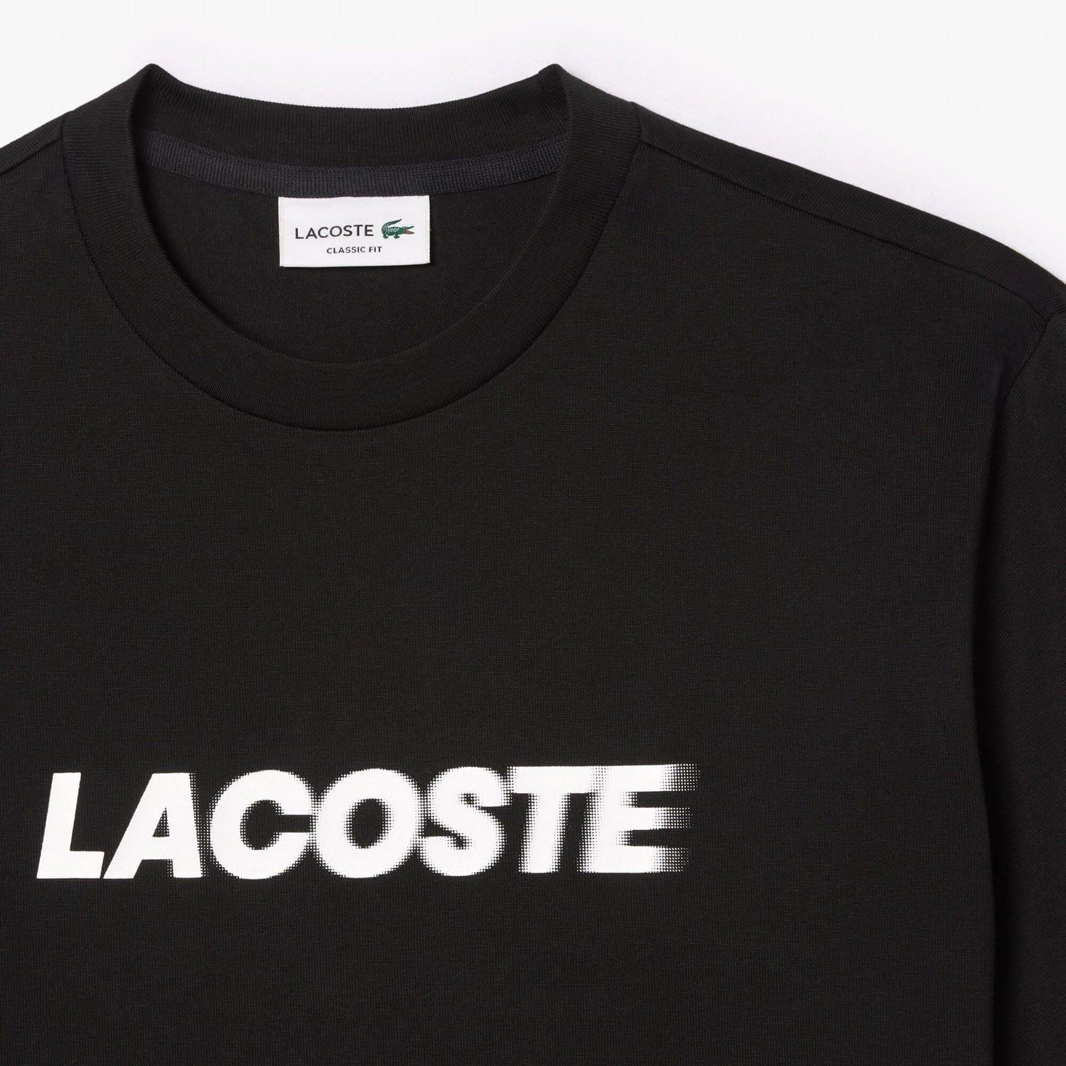 Black - Lacoste - Heavy Cotton Logo T-Shirt - 5