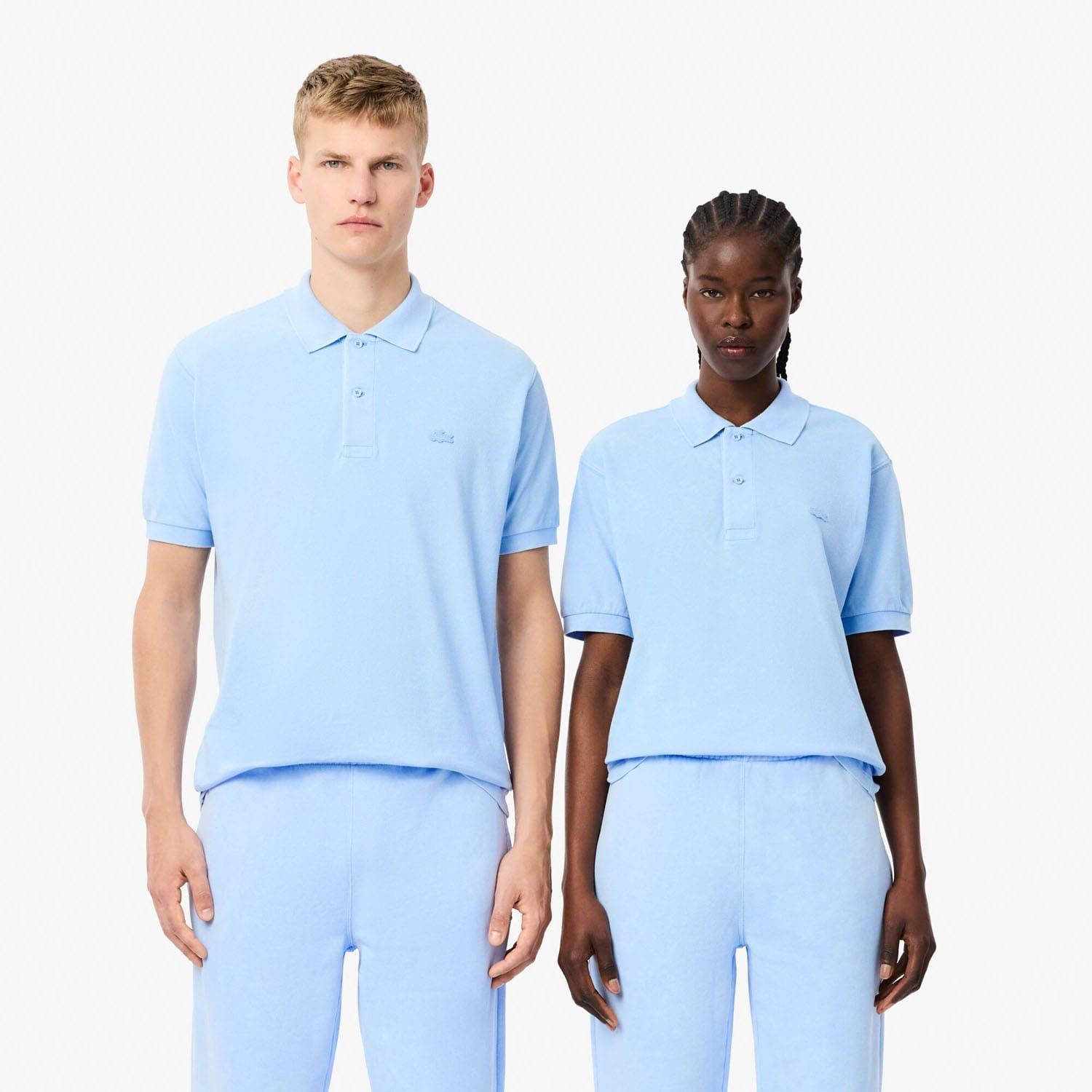 Light Blue - Lacoste - Classic Fit L.12.12 Washed Effect Polo Shirt - 1