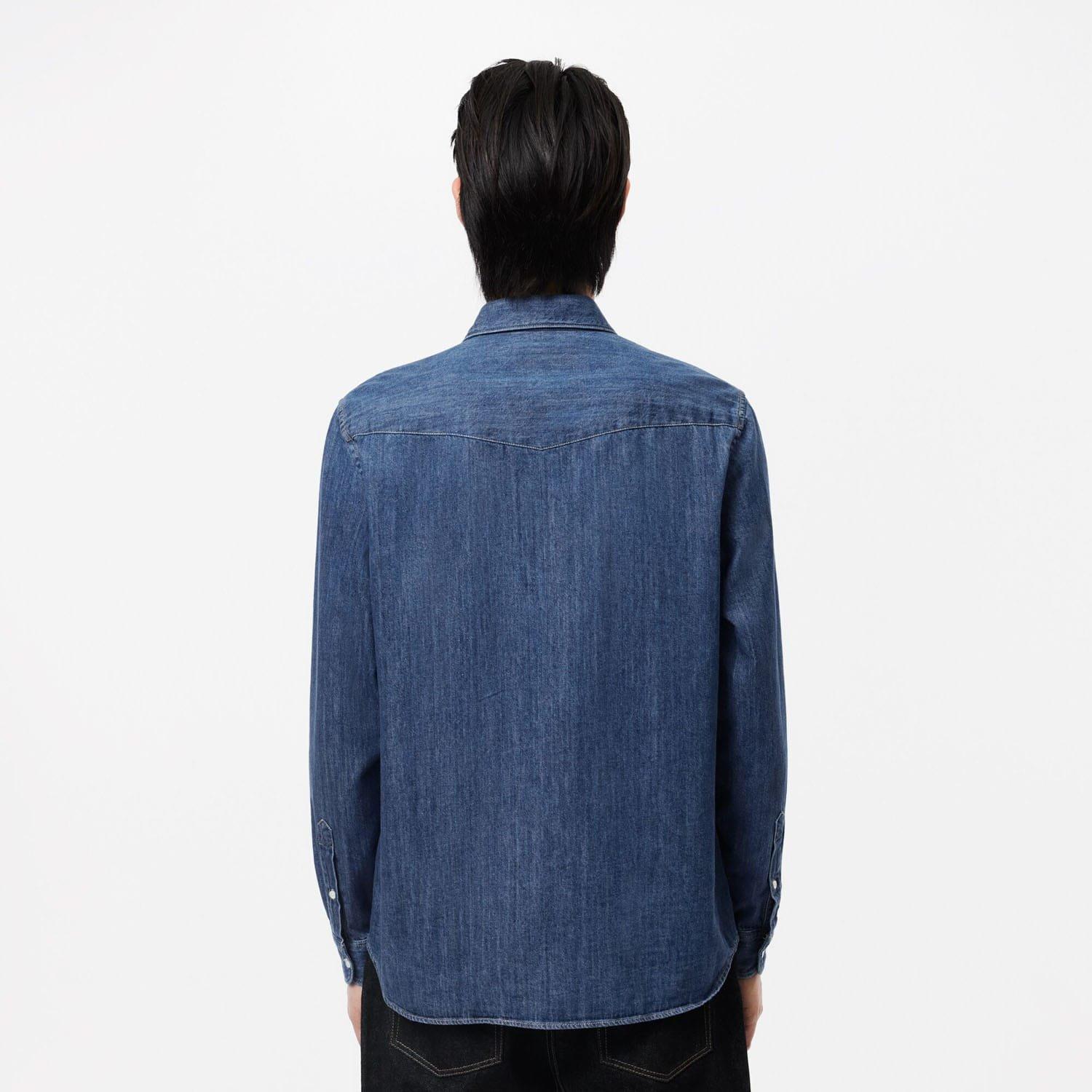 Blue - Lacoste - Regular Fit Denim Shirt - 2