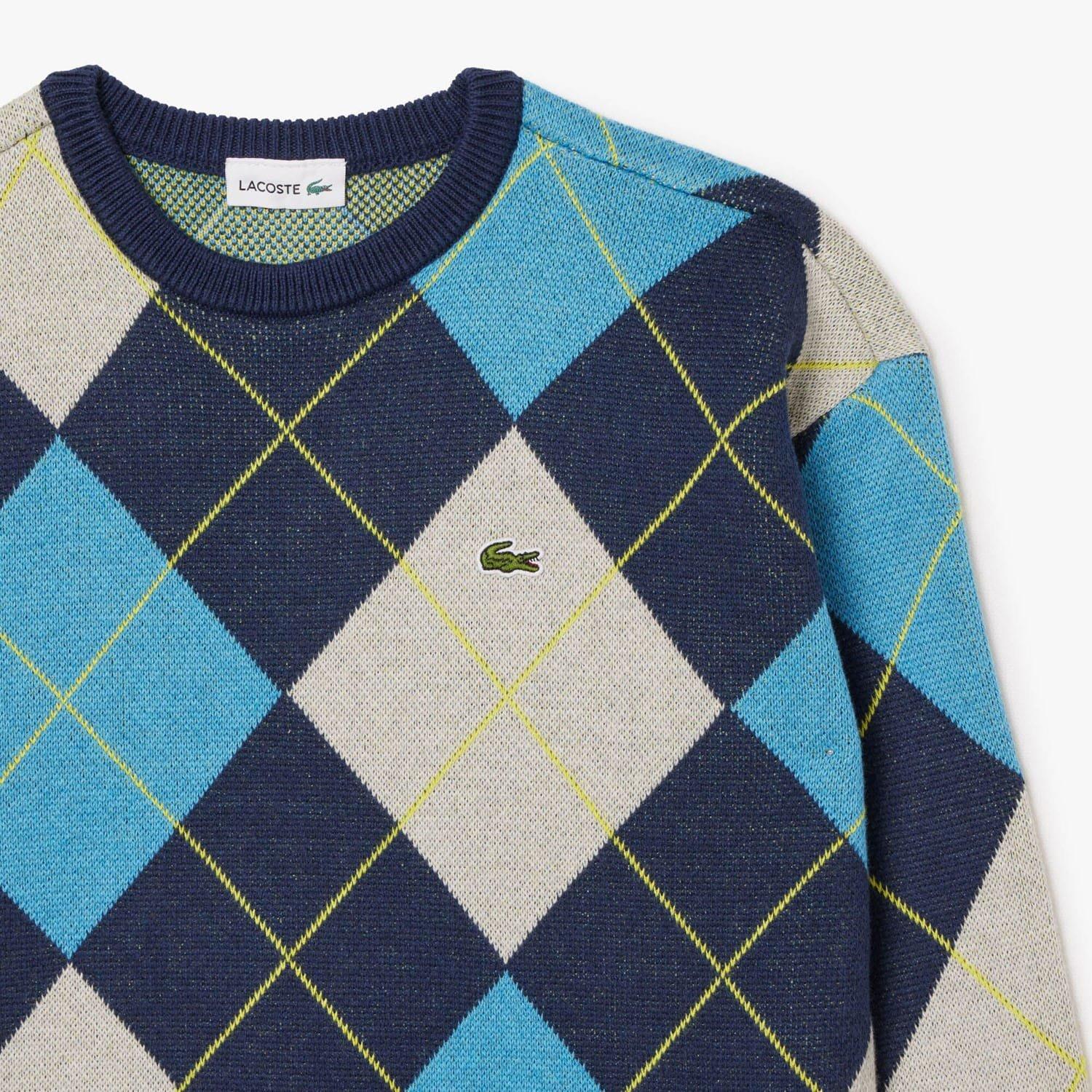 Navy - Lacoste - Jacquard Sweatshirt - 5