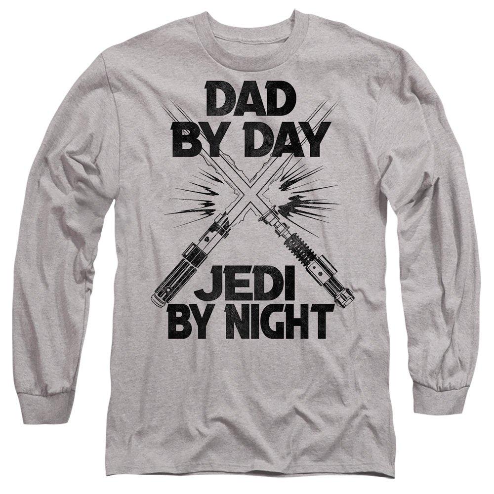 Light Grey - Star Wars - Star Wars Fathers Day Jedi By Night Long Sleeve T - 1
