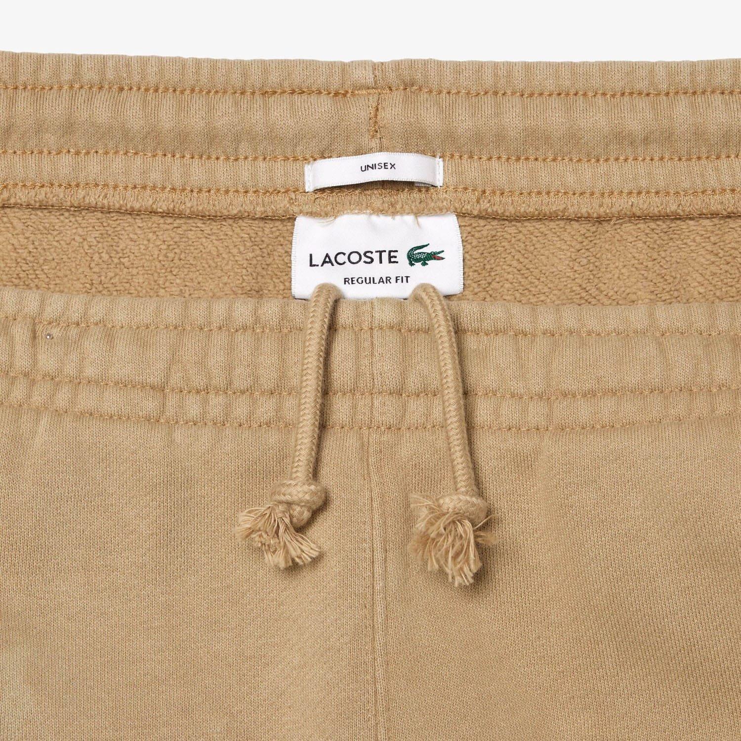 Beige - Lacoste - Regular Fit Cotton Sweatpants - 5