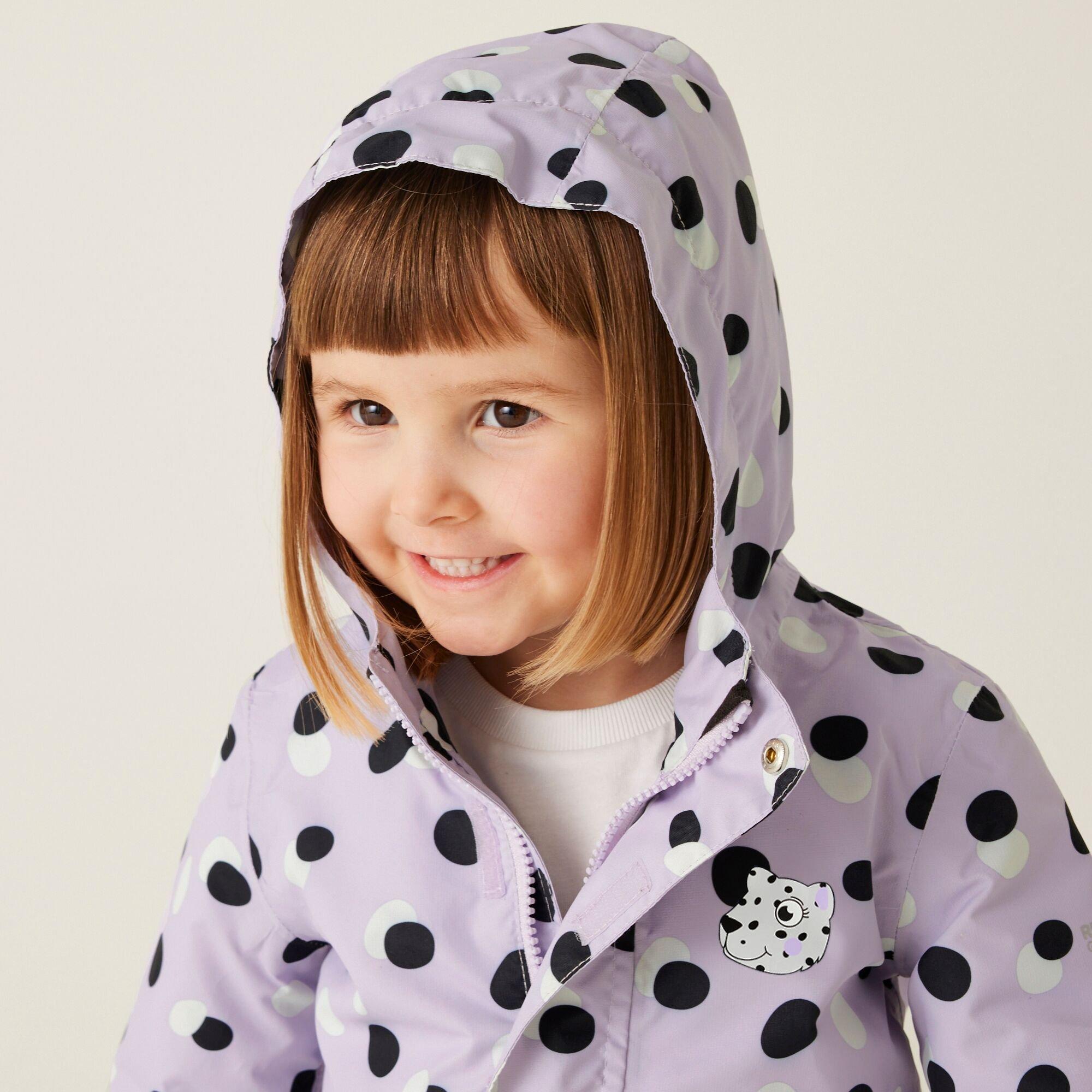 Brown - Regatta - Unisex Kids Animal Rainy Day Waterproof Insulated Jacket - 4