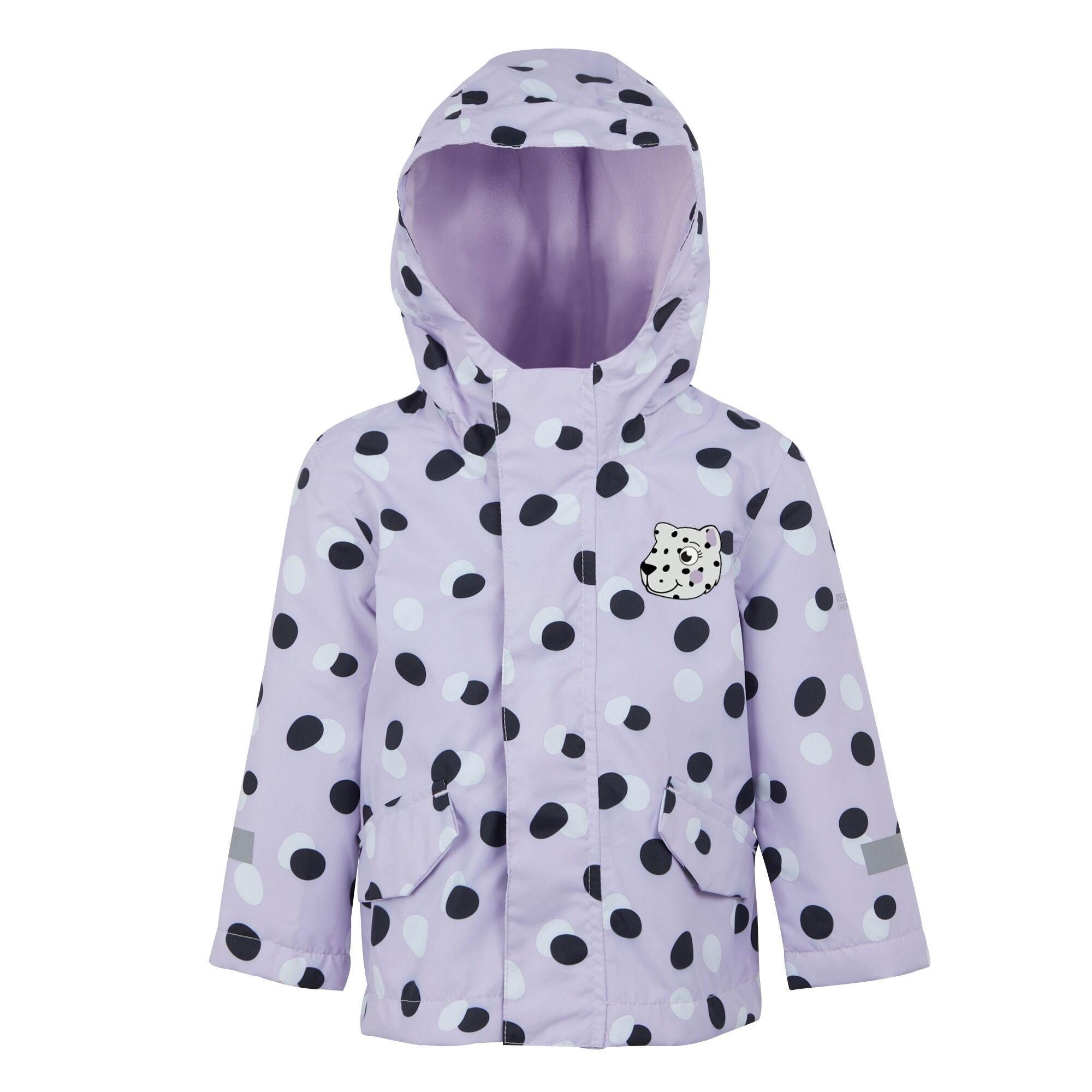 Brown - Regatta - Unisex Kids Animal Rainy Day Waterproof Insulated Jacket - 5