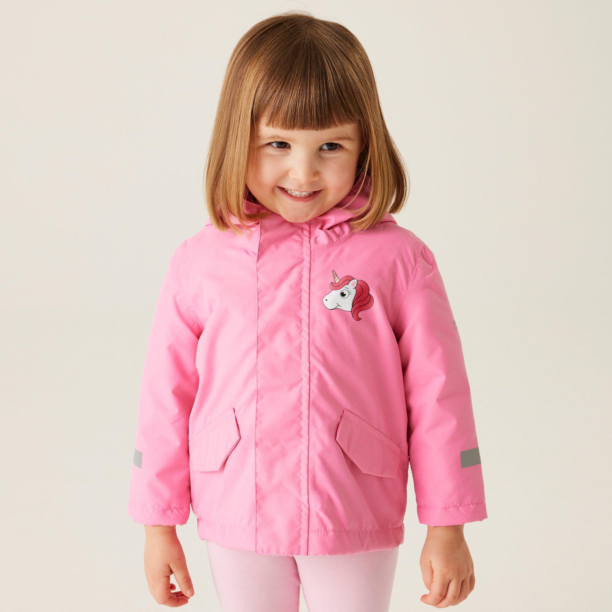 Regatta  Kids Animal Rainy Day Waterproof Insulated Jacket - Pink - 18-24m