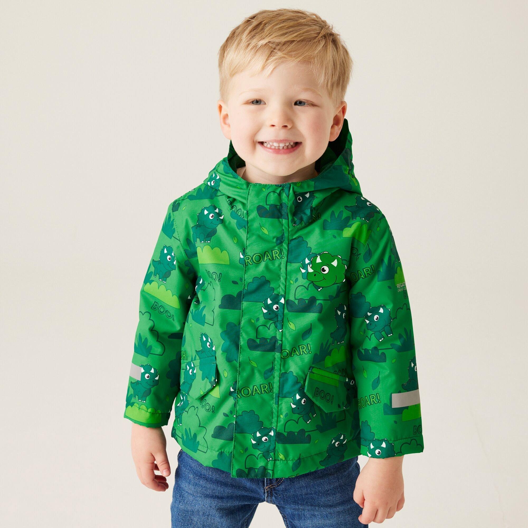 Regatta  Kids Animal Rainy Day Waterproof Insulated Jacket - Green - 6-12m