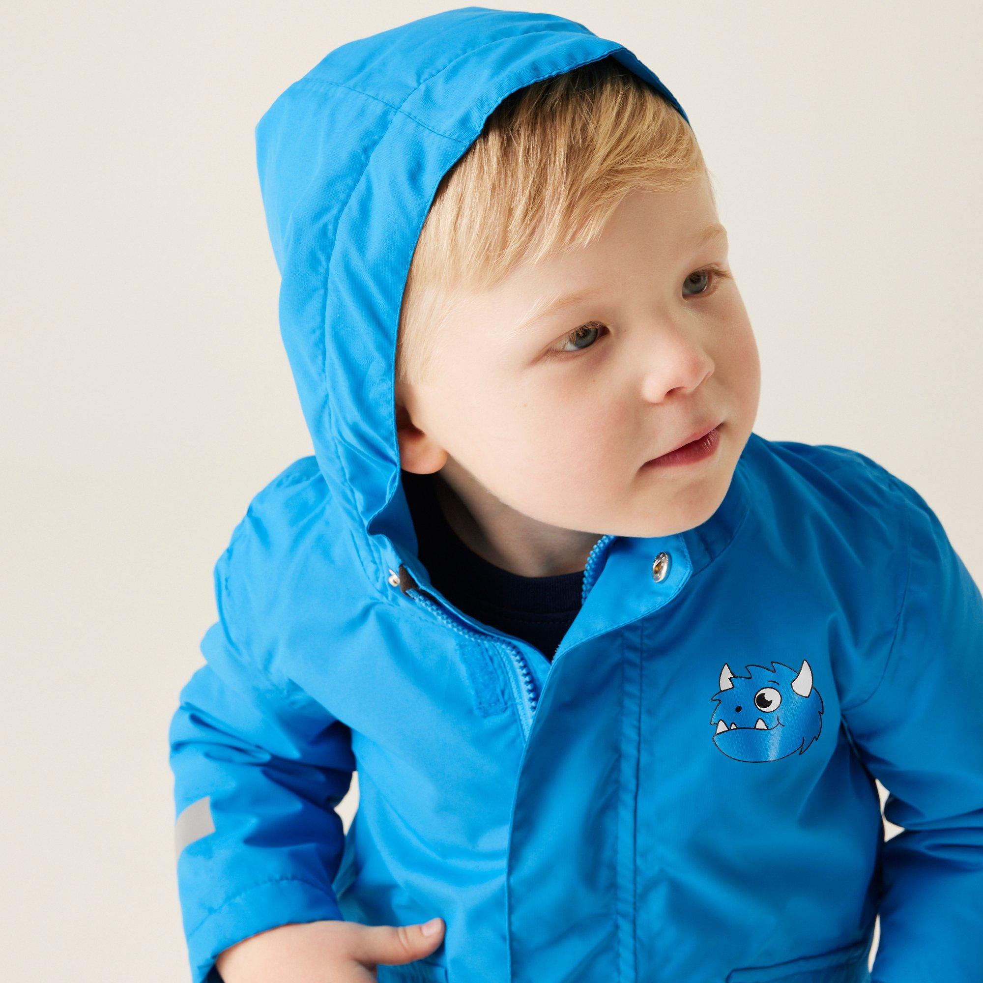 Blue - Regatta - Unisex Kids Animal Rainy Day Waterproof Insulated Jacket - 4