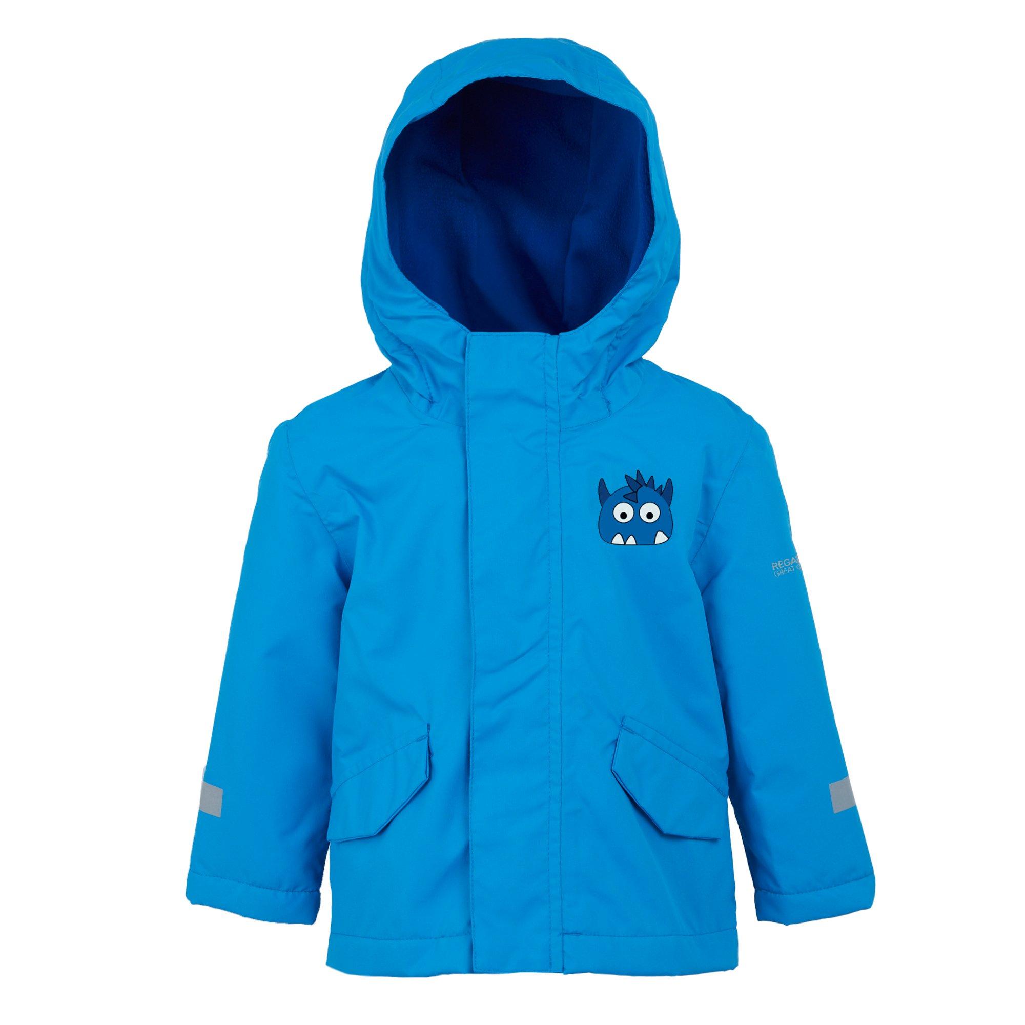 Blue - Regatta - Unisex Kids Animal Rainy Day Waterproof Insulated Jacket - 5